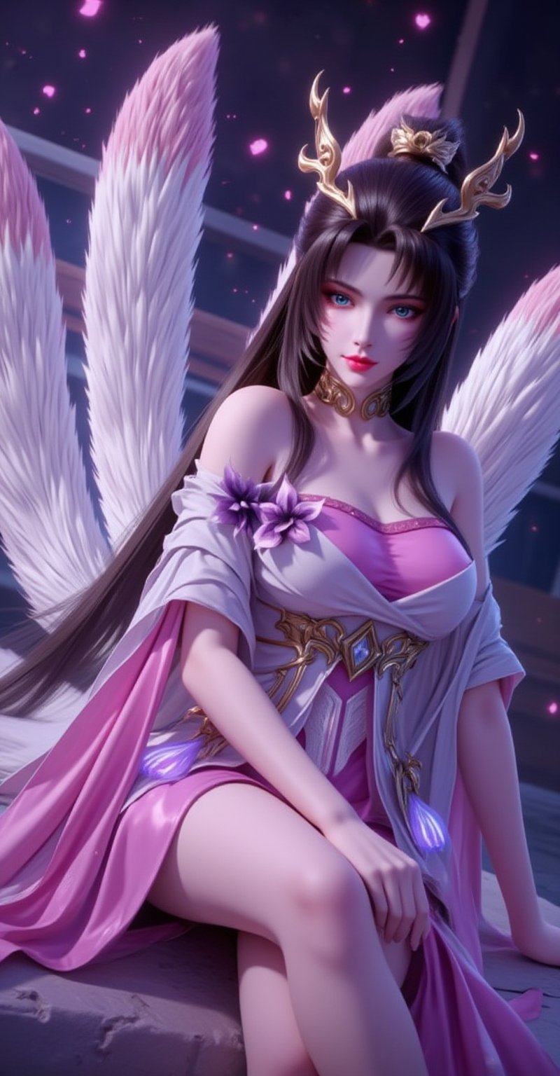 tianhuxianzi,  long hair,  hair ornament by DJ大江东去 on Tensor.Art