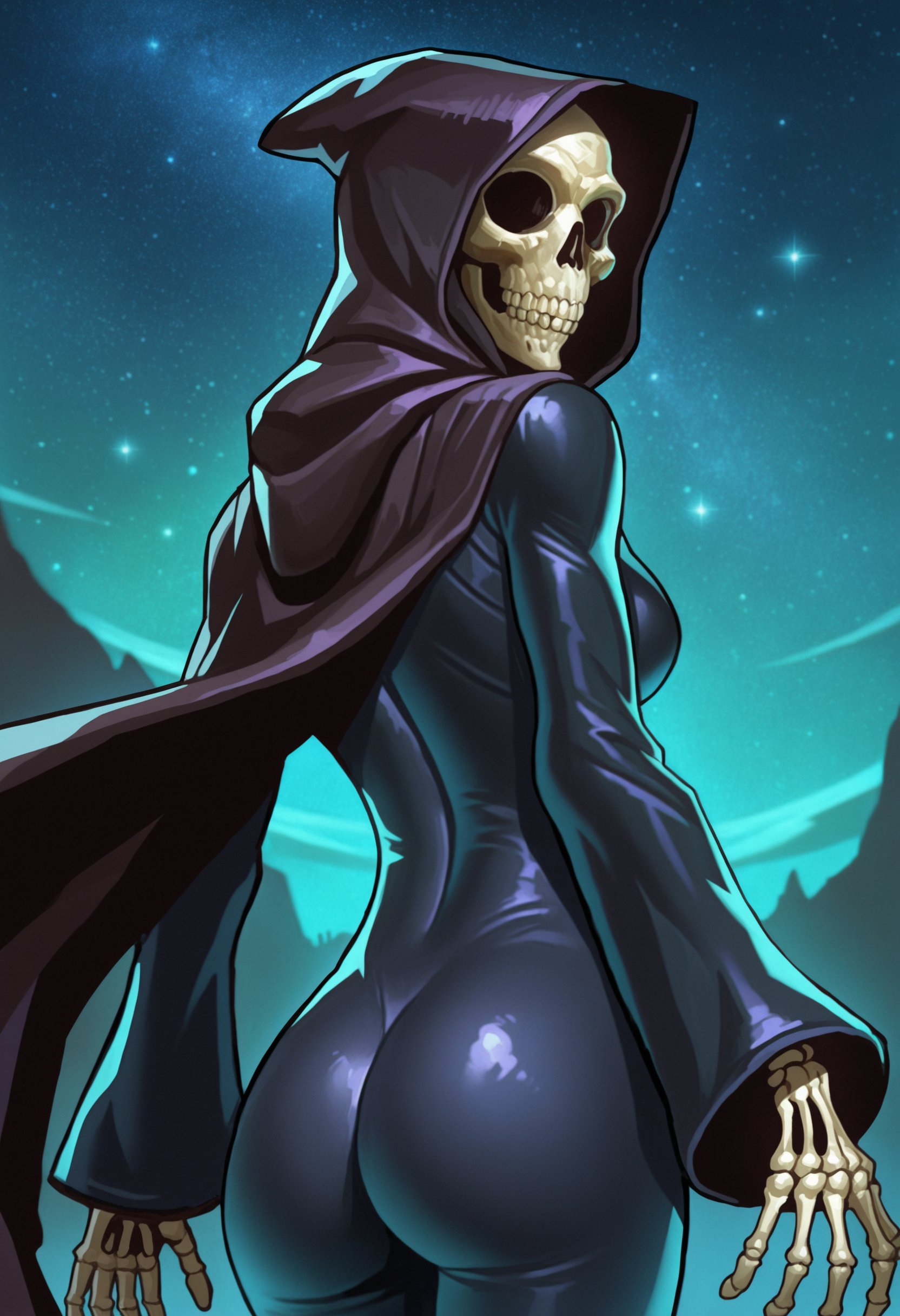 mdhilf,  hooded cloak,  bodysuit by interfusor on Tensor.Art