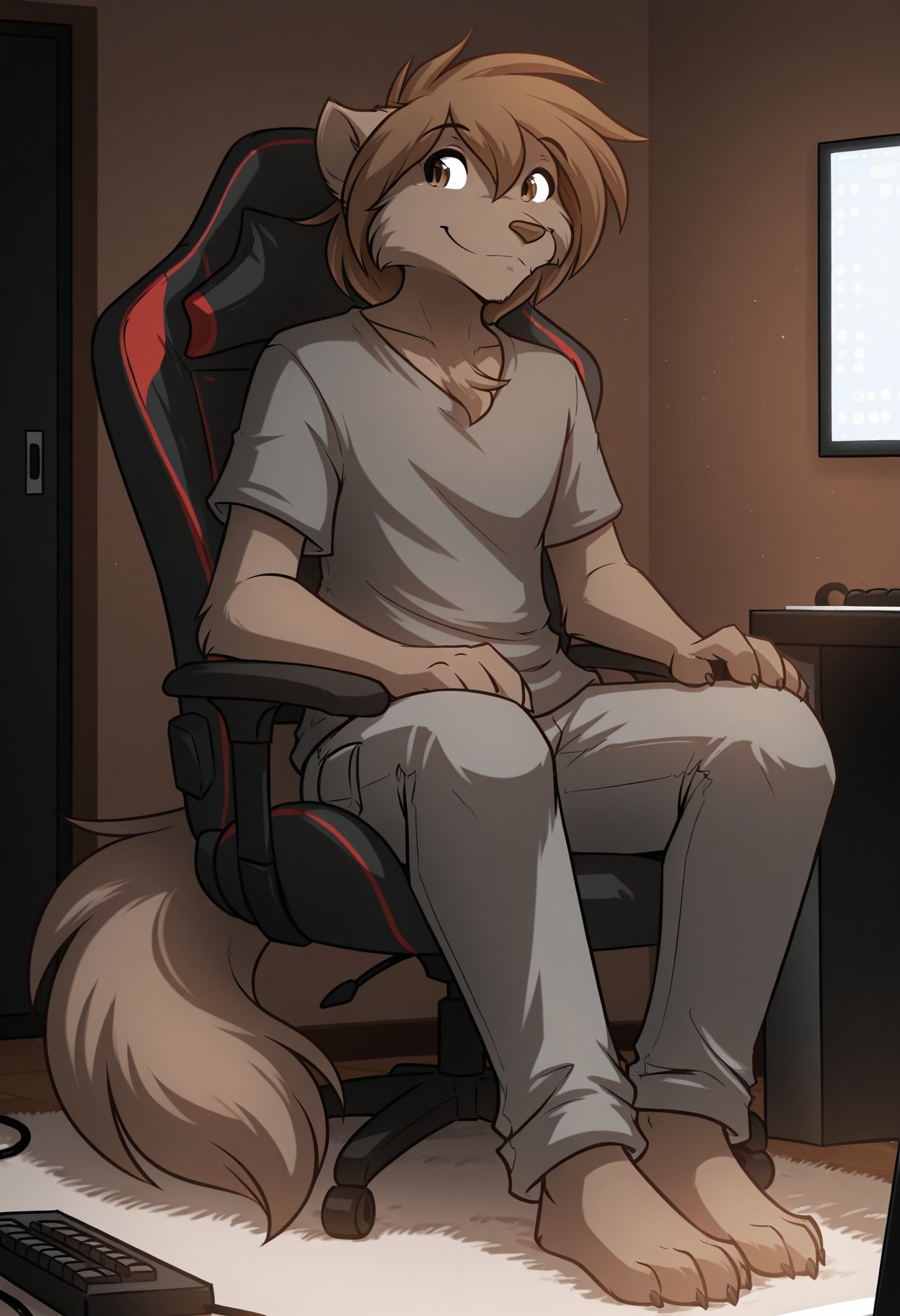 zen_twokinds,  anthro wolf,  furry anthro by ExileWolfGamez on Tensor.Art