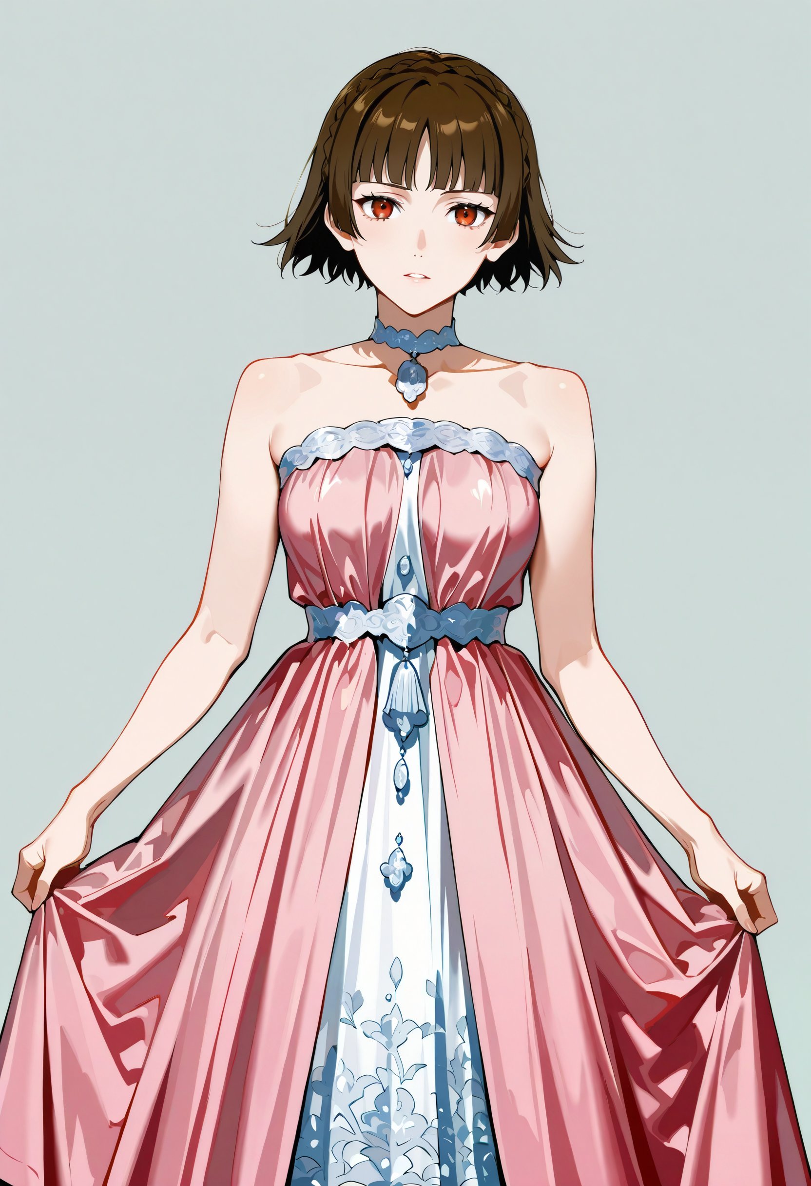 solo,  1girl,  pink dress by miaomiao on Tensor.Art