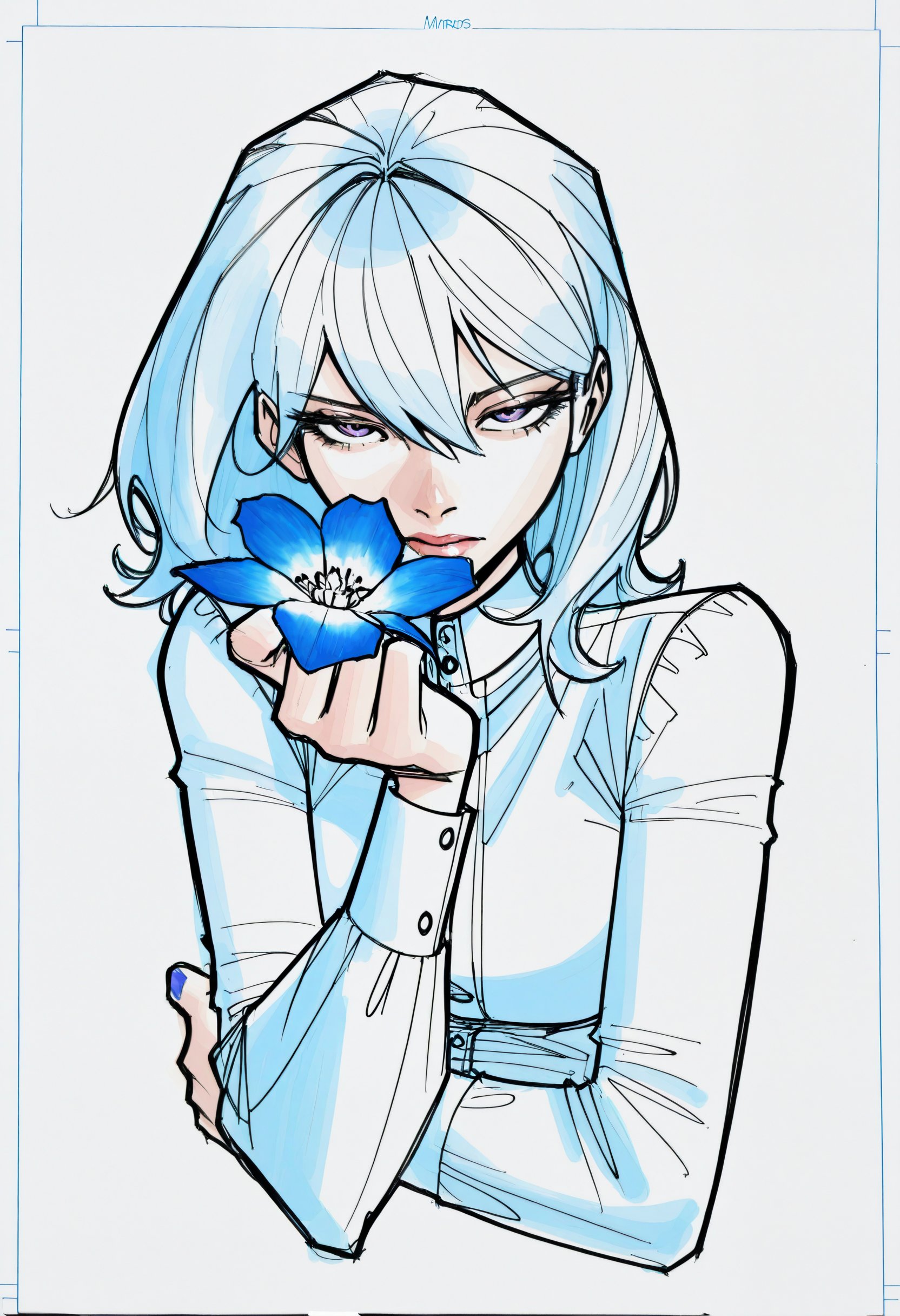 humberto_ramos,  sketch,  1girl by ZorV on Tensor.Art