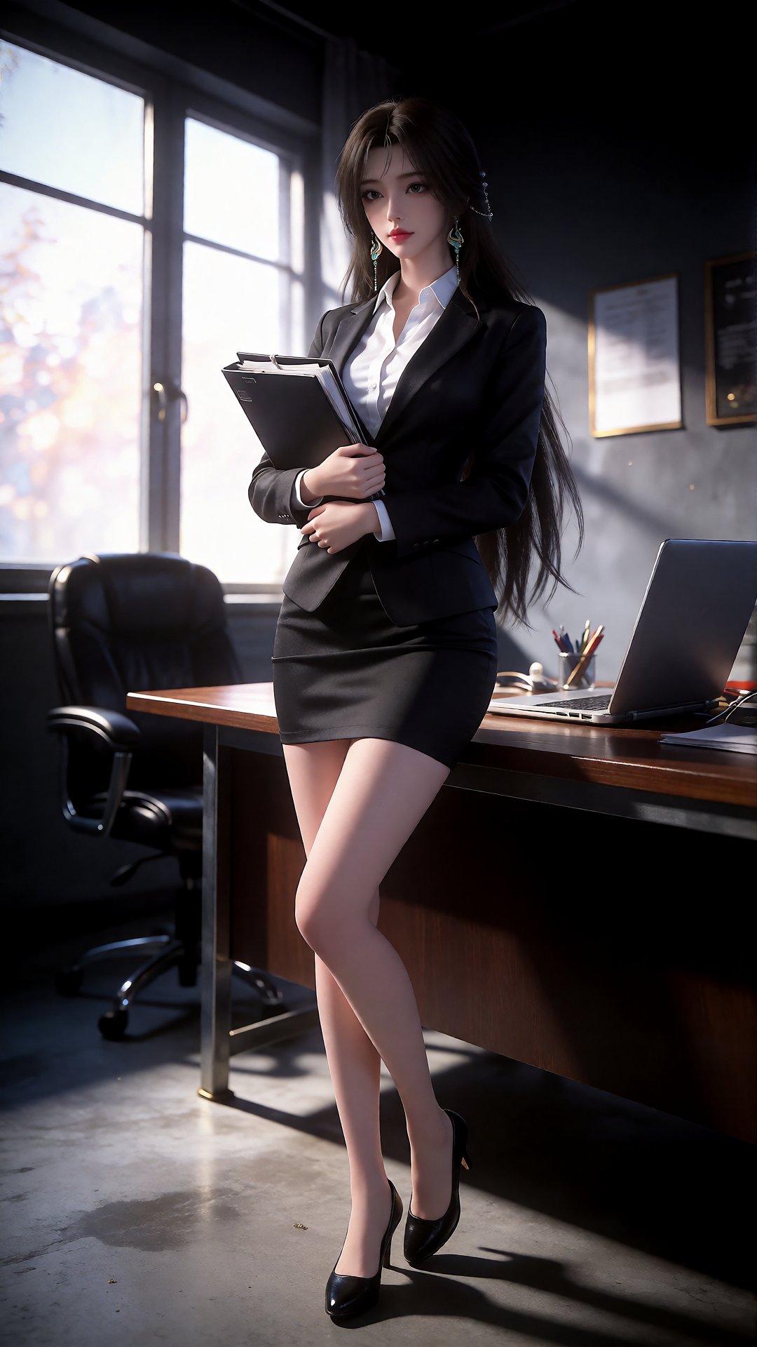 1girl,  long hair,  brown eyes by 天海TianHai on Tensor.Art