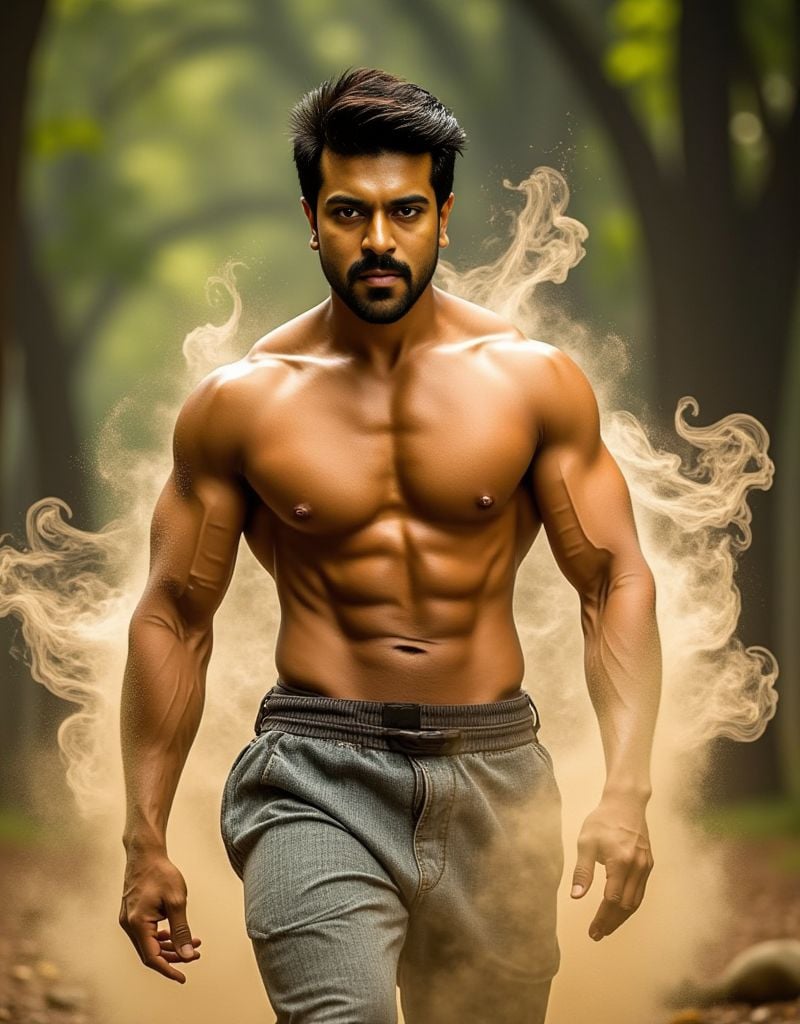 ram charan ,  shirtless ,  3d rendering for a realistic by HottiesnHotties on Tensor.Art