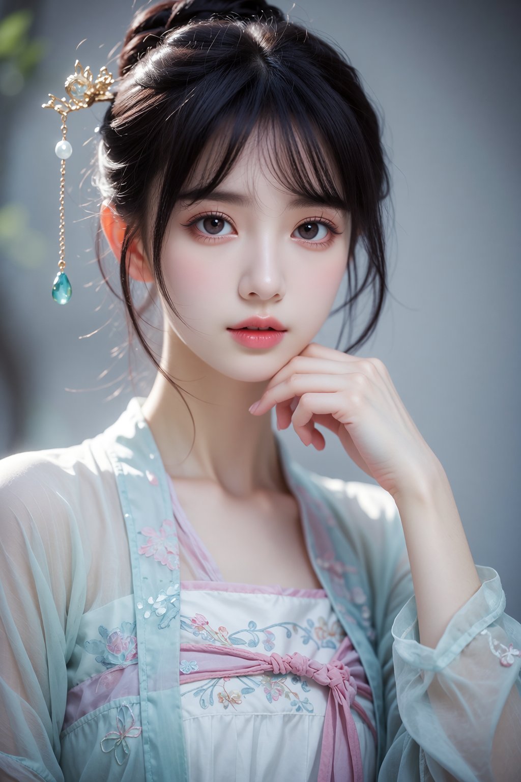 高清人像摄影风格,  融合古典美学与现代写实技法,  光影细腻通透 by 天海TianHai on Tensor.Art