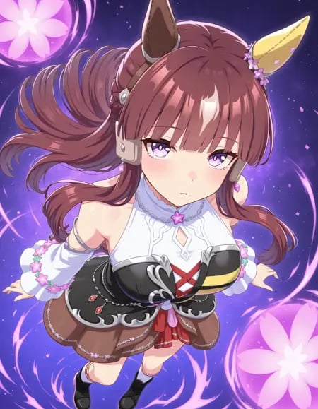 lucky lilac \(umamusume\),  bare shoulders,  detached sleeves by user_720953717385381078 on Tensor.Art