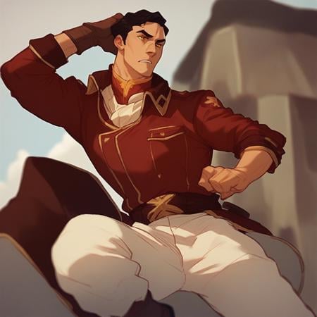 GeneralIroh,  black hair,  amber eyes by user_680967095118289292 on Tensor.Art
