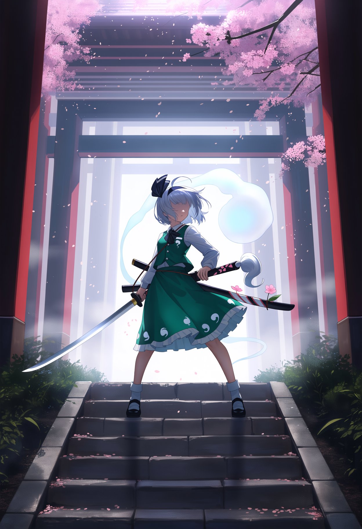 konpaku youmu,  konpaku youmu \(ghost\),  perfect cherry blossom by silvermoong on Tensor.Art