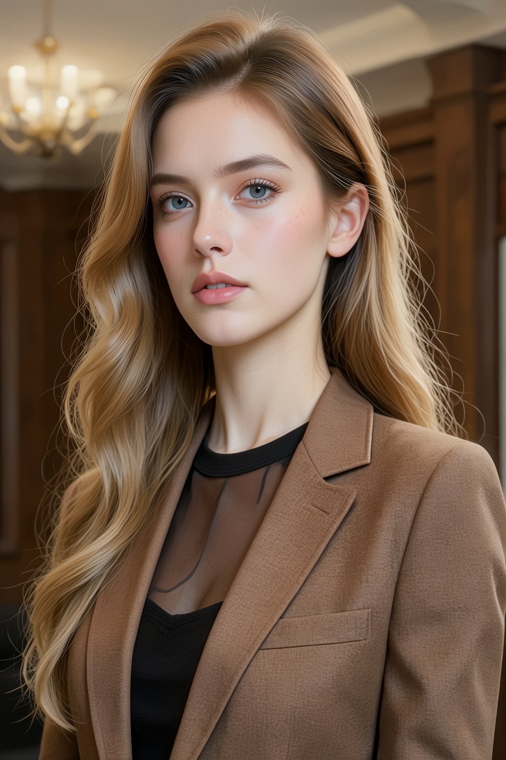 A portrait of a Caucasian woman,  mid-30s,  with long by 天TIN on Tensor.Art
