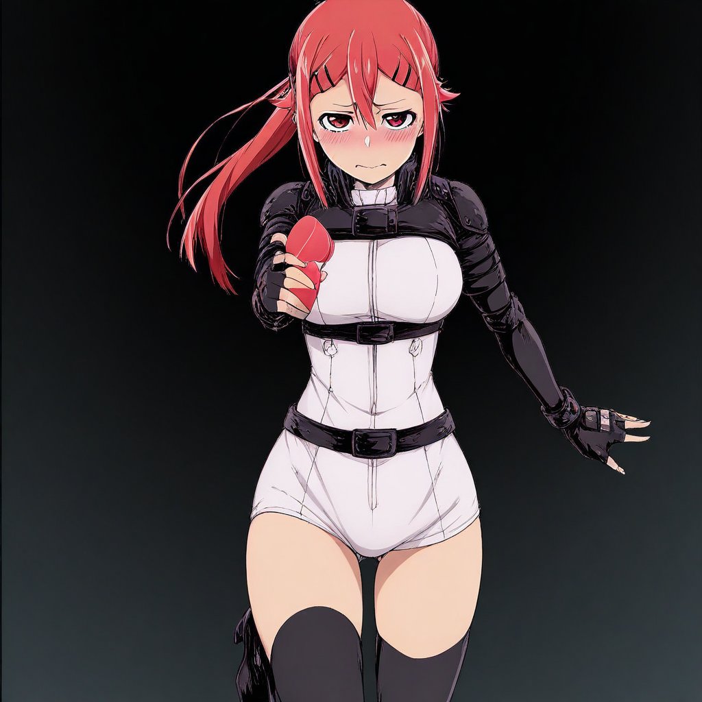 ichika kishimojin \(black torch\),  red hair,  long hair by PSYREN fans on Tensor.Art