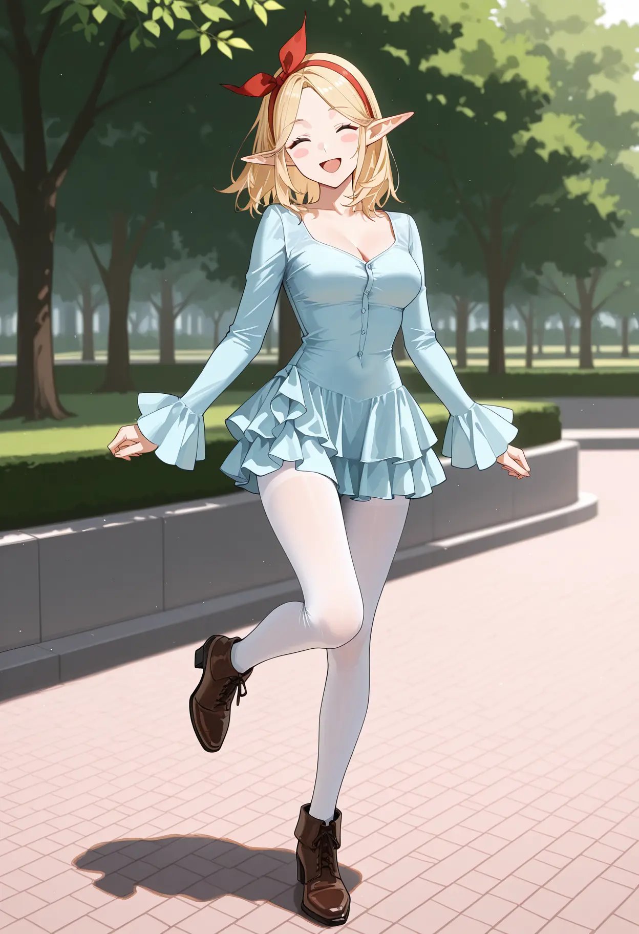 solo,  1girl,  pointed ears by reprinter on Tensor.Art