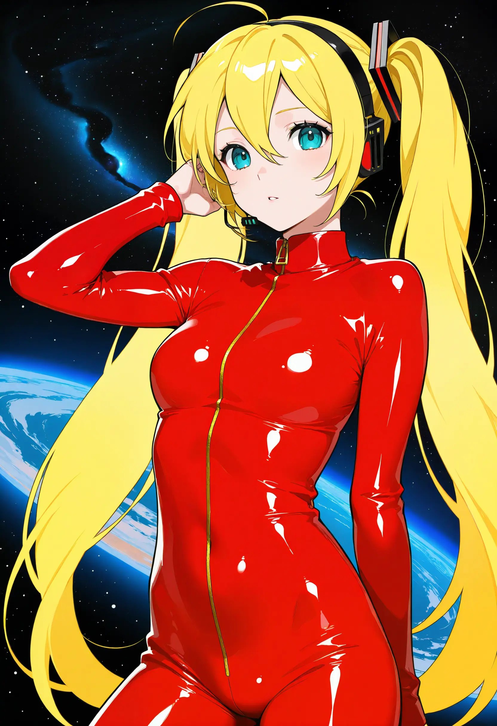 solo,  1girl,  latex bodysuit by reprinter on Tensor.Art