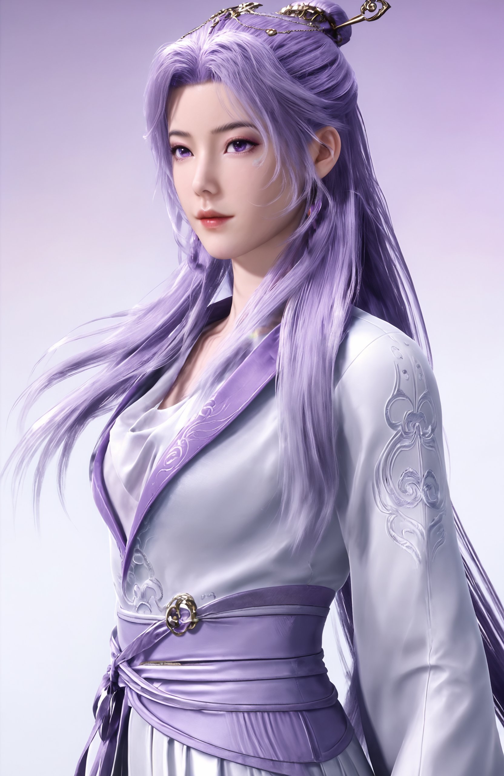 1girl,  long hair,  purple hair by 漫 on Tensor.Art