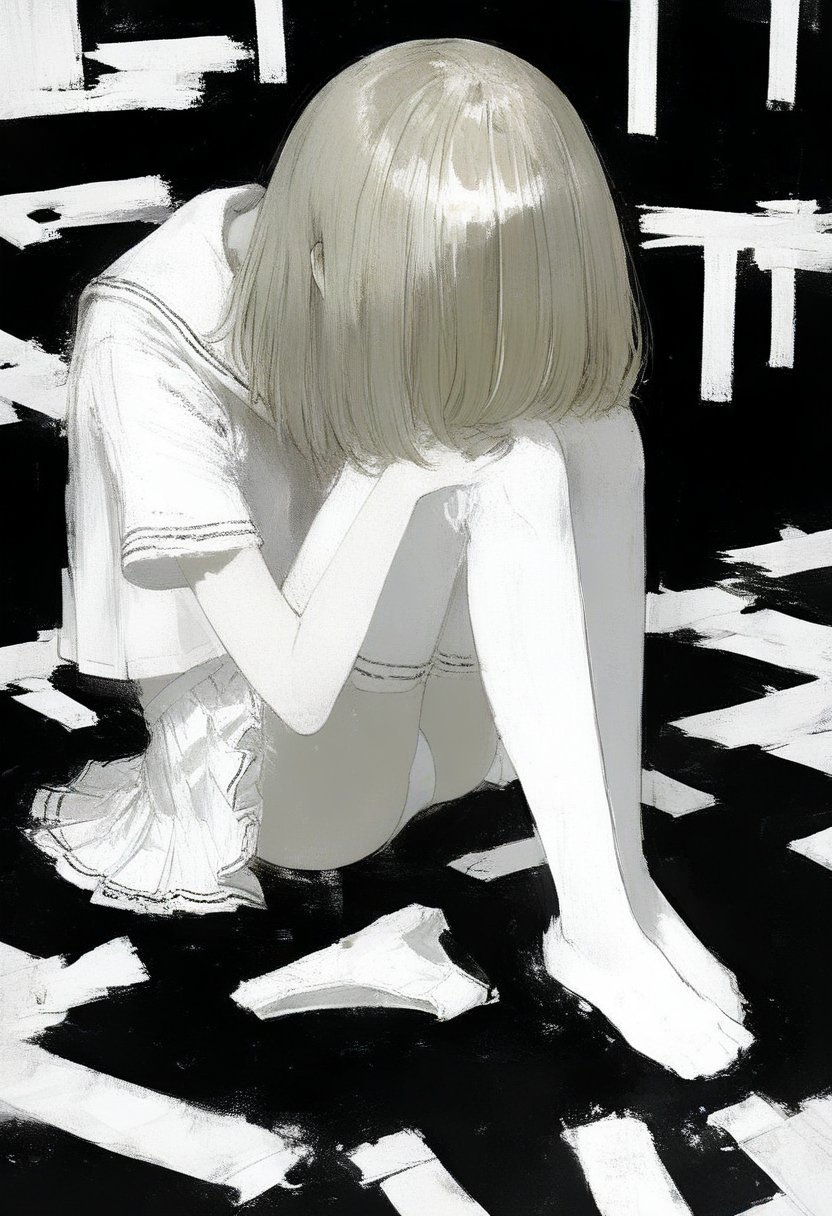 1girl,  solo,  skirt by silvermoong on Tensor.Art