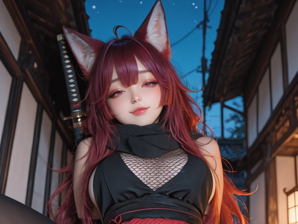 1girl,  solo,  fishnets by miaomiao on Tensor.Art