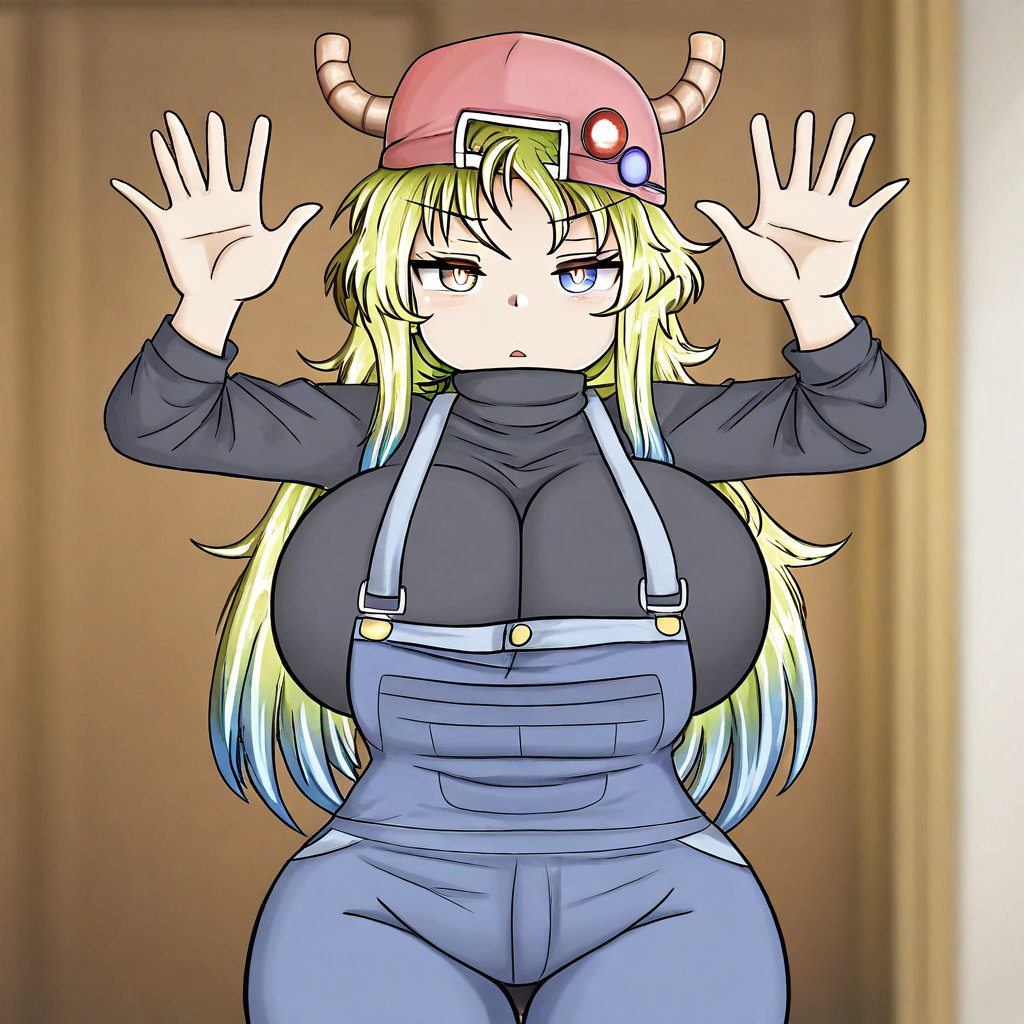 A girl hugging the viewer,  1girl,  horns through headwear by user_874754251056777575 on Tensor.Art