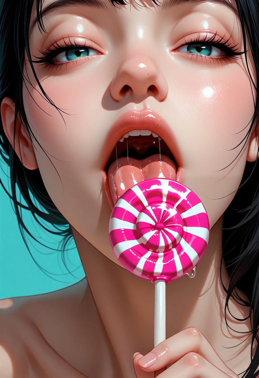 close-up,  solo,  tongue by Nina Kyon on Tensor.Art