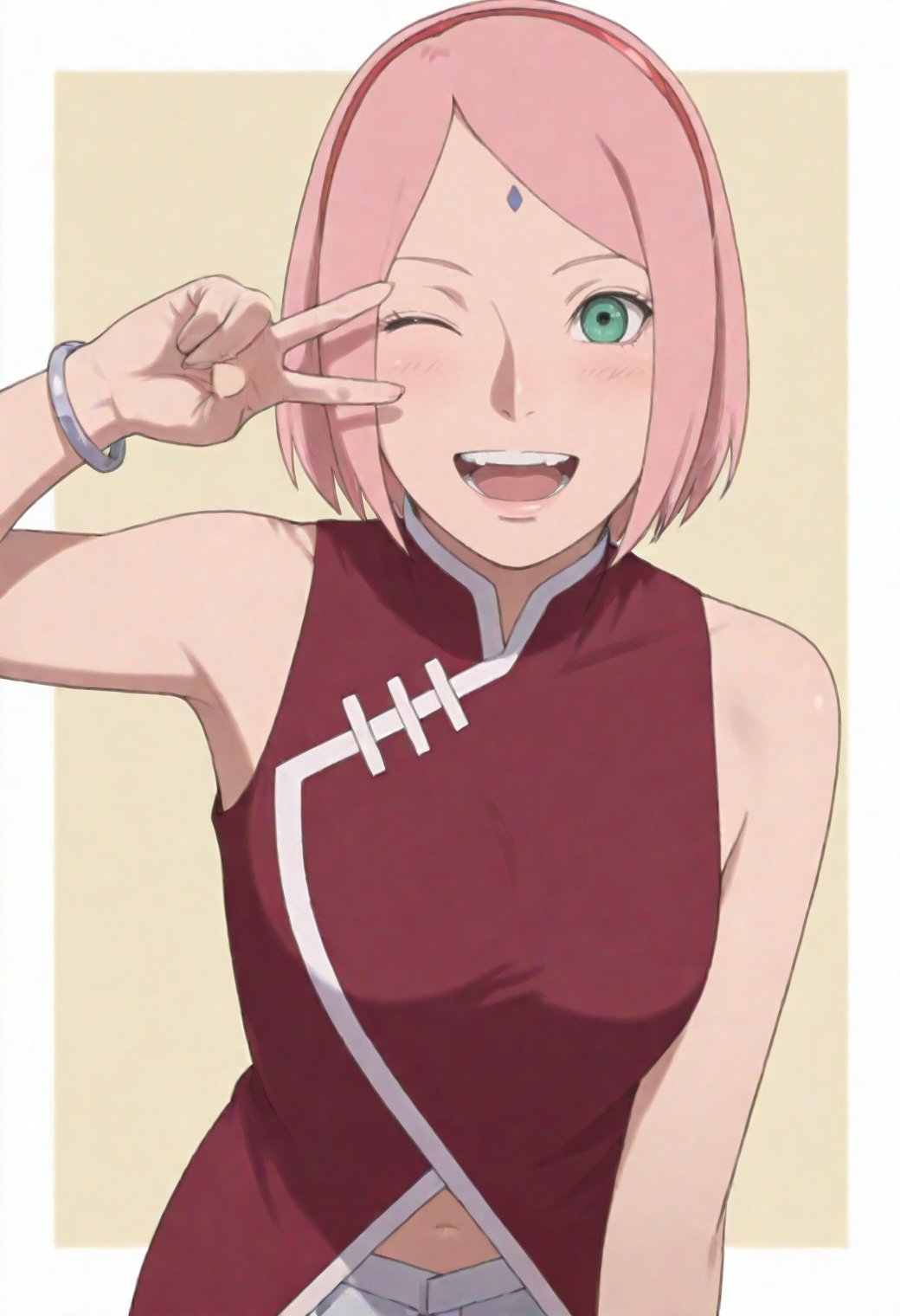 BREAK haruno sakura,  pink hair,  green eyes by user_787576927958550898 on Tensor.Art
