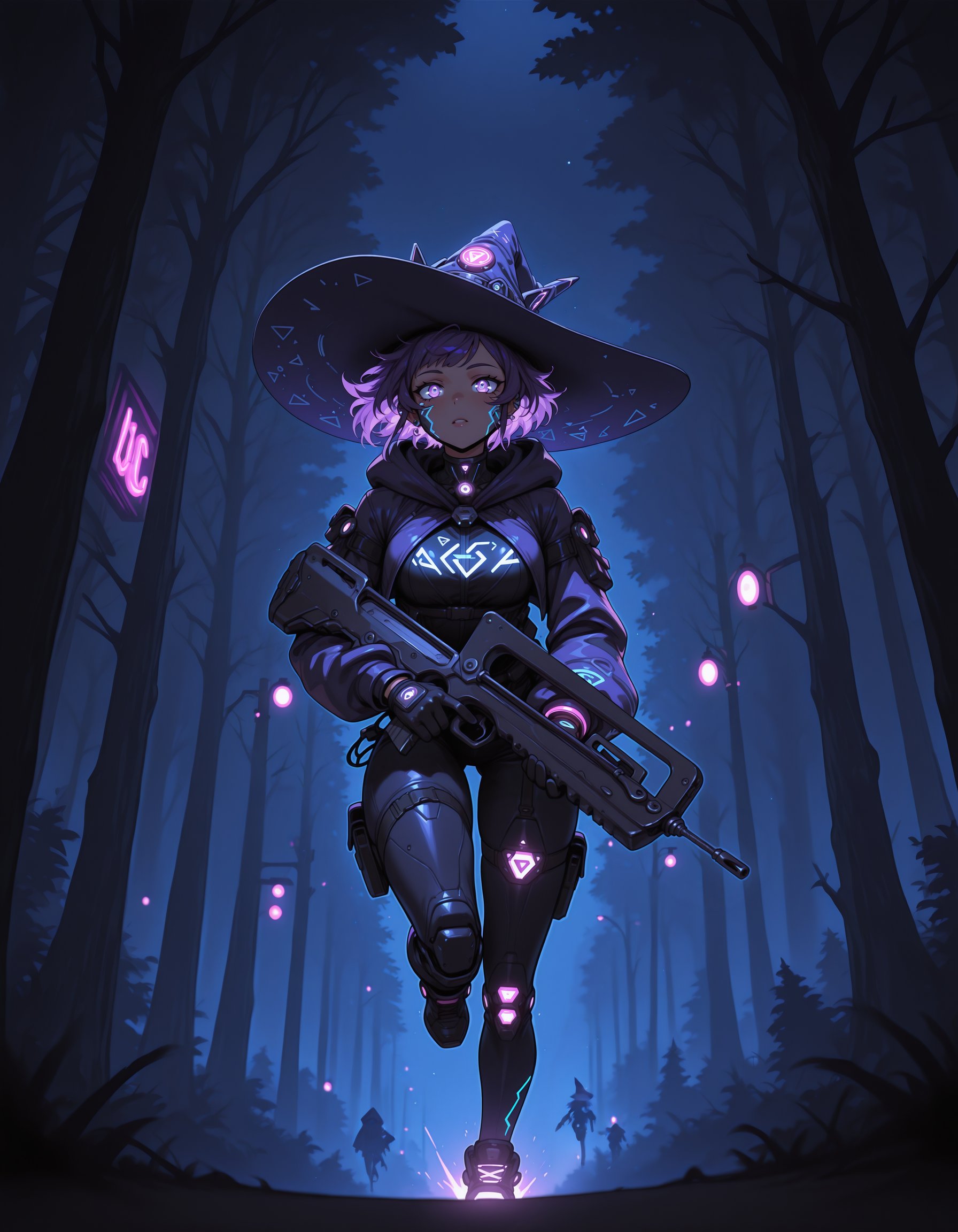 1girl,  purple hair,  running by imCryptix on Tensor.Art