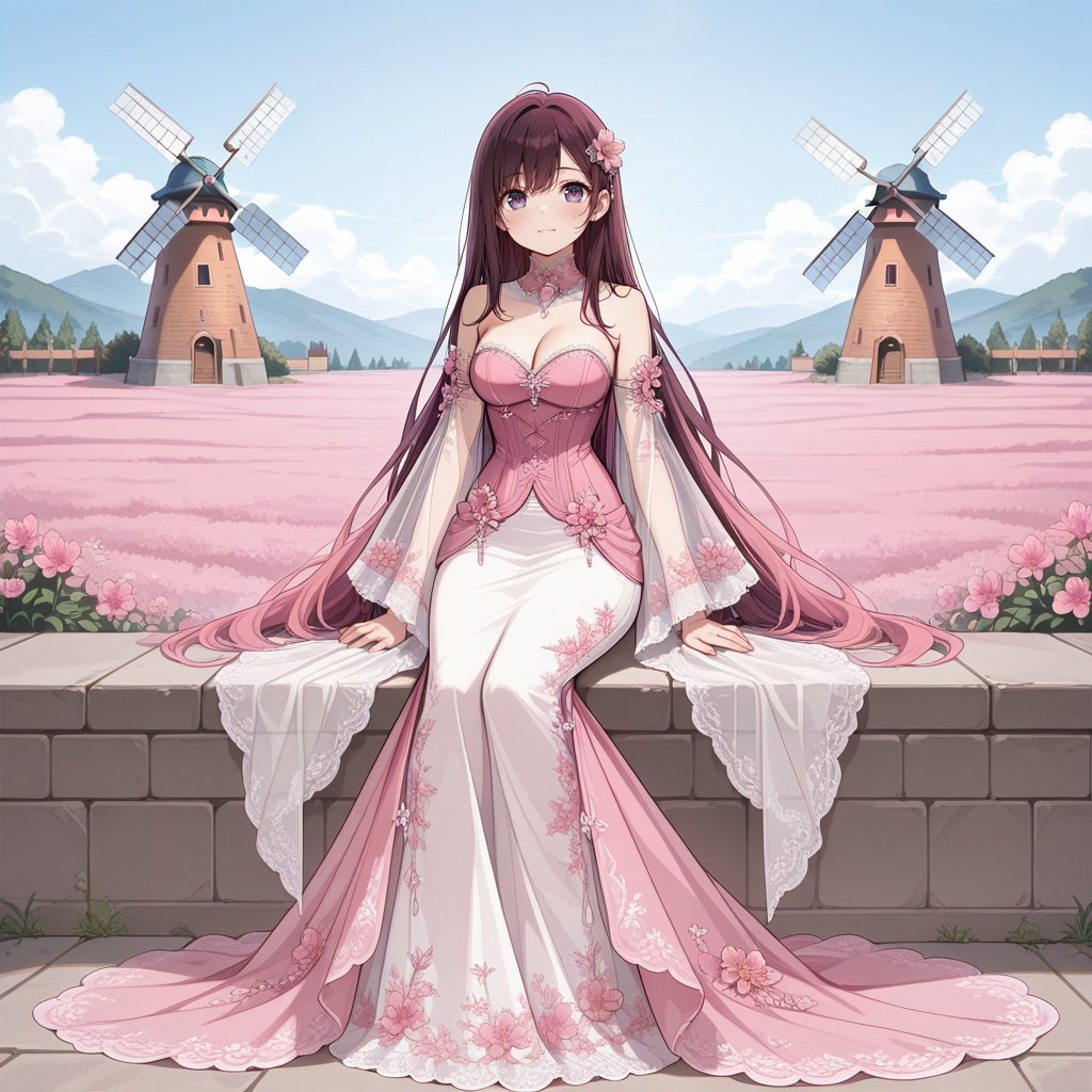 pfdress ,  pink flower,  dress flower by reprinter on Tensor.Art