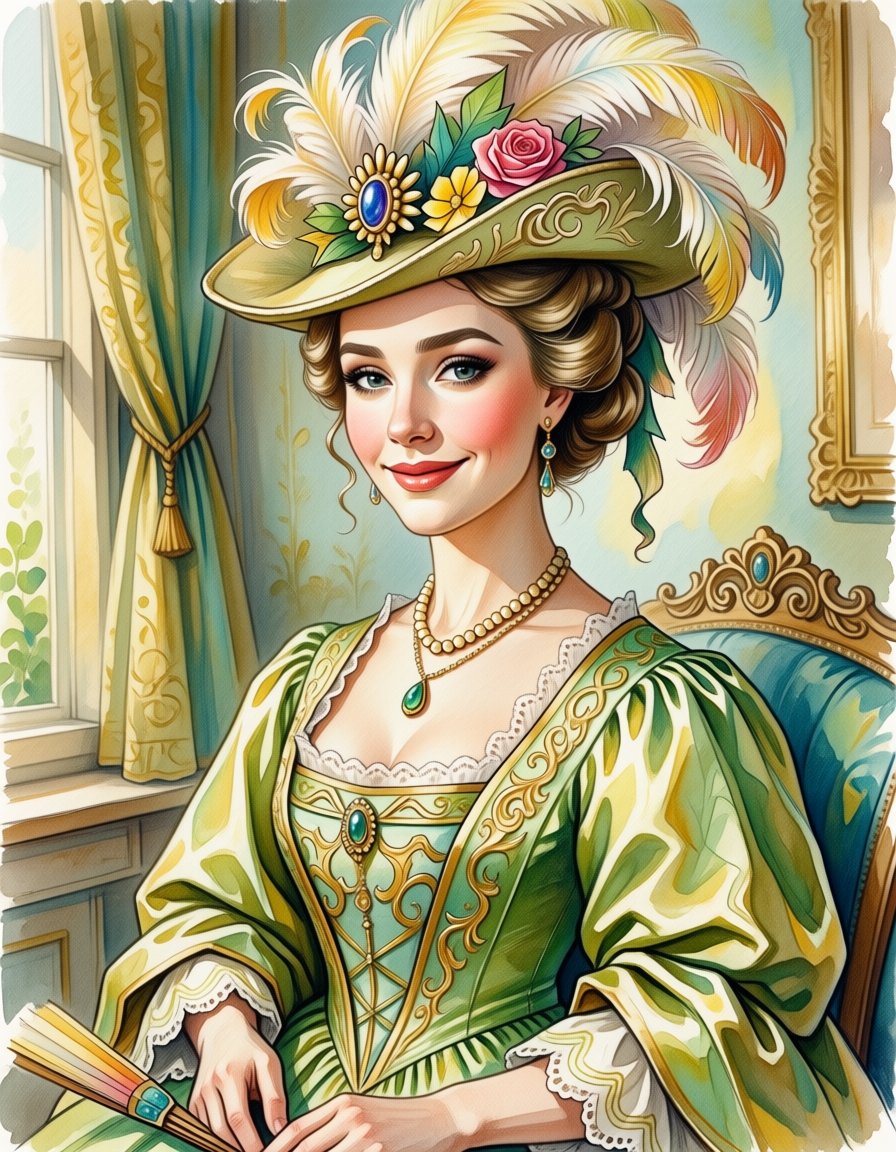 color pencil drawing,  watercolor painting,  masterpiece by inknoir on Tensor.Art