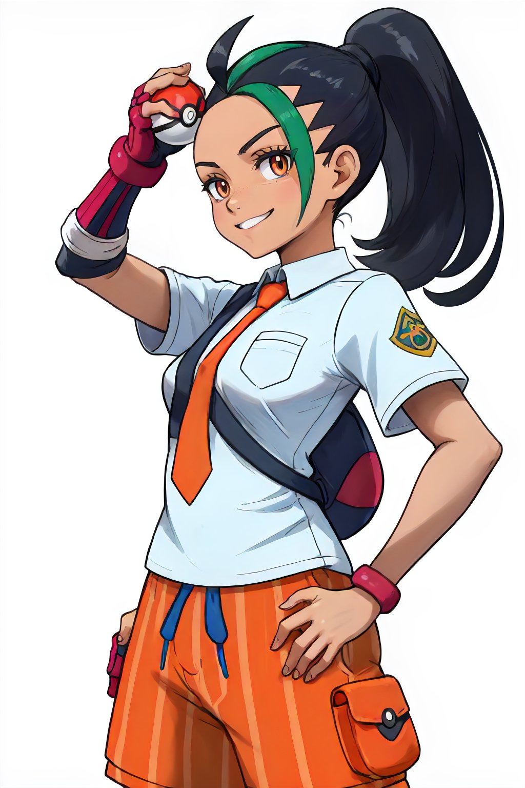 nemona (pokemon),  streaked hair,  ponytail by Ttan on Tensor.Art