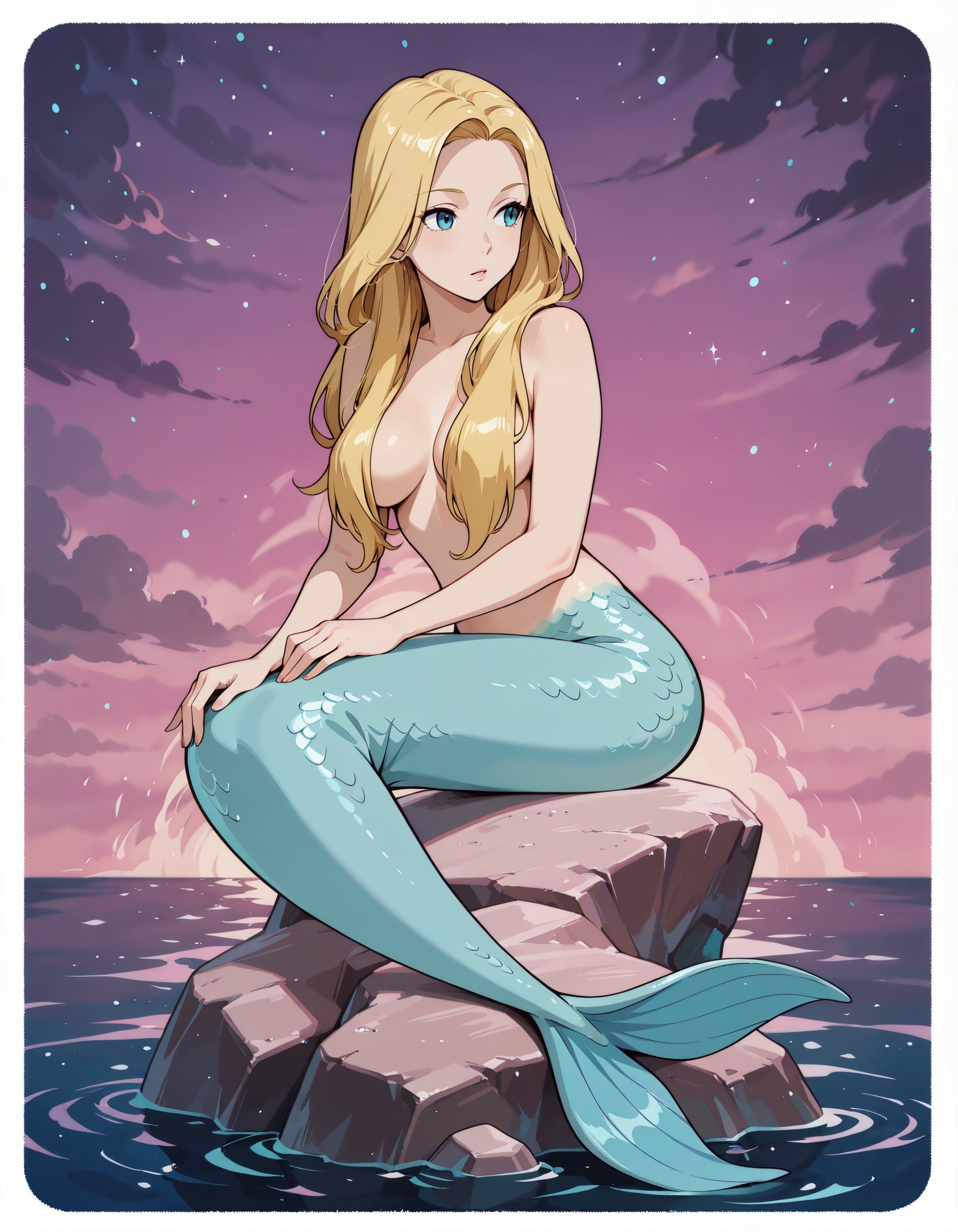 mermaid,  long hair,  blonde hair by EroBytes on Tensor.Art
