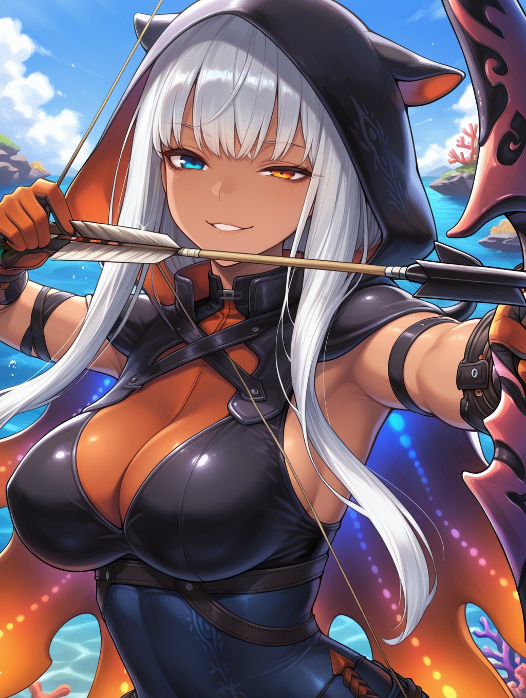 namielle armor,  1girl,  arrow \(projectile\) by miaomiao on Tensor.Art