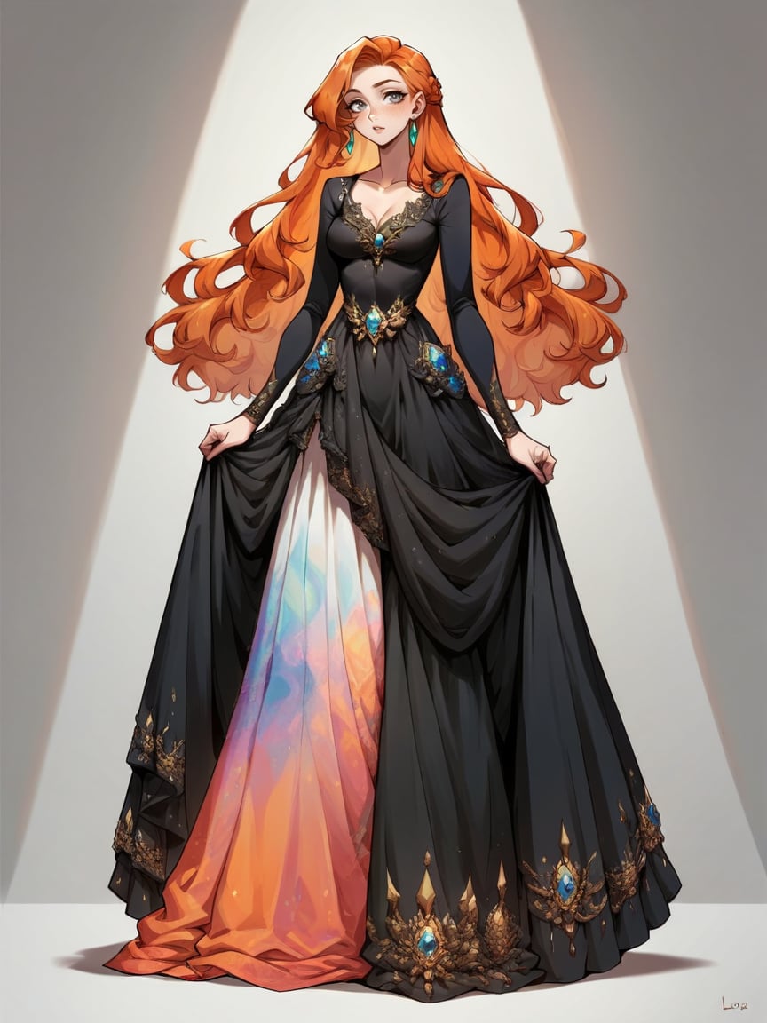ginger hair,  long hair,  1girl by miaomiao on Tensor.Art