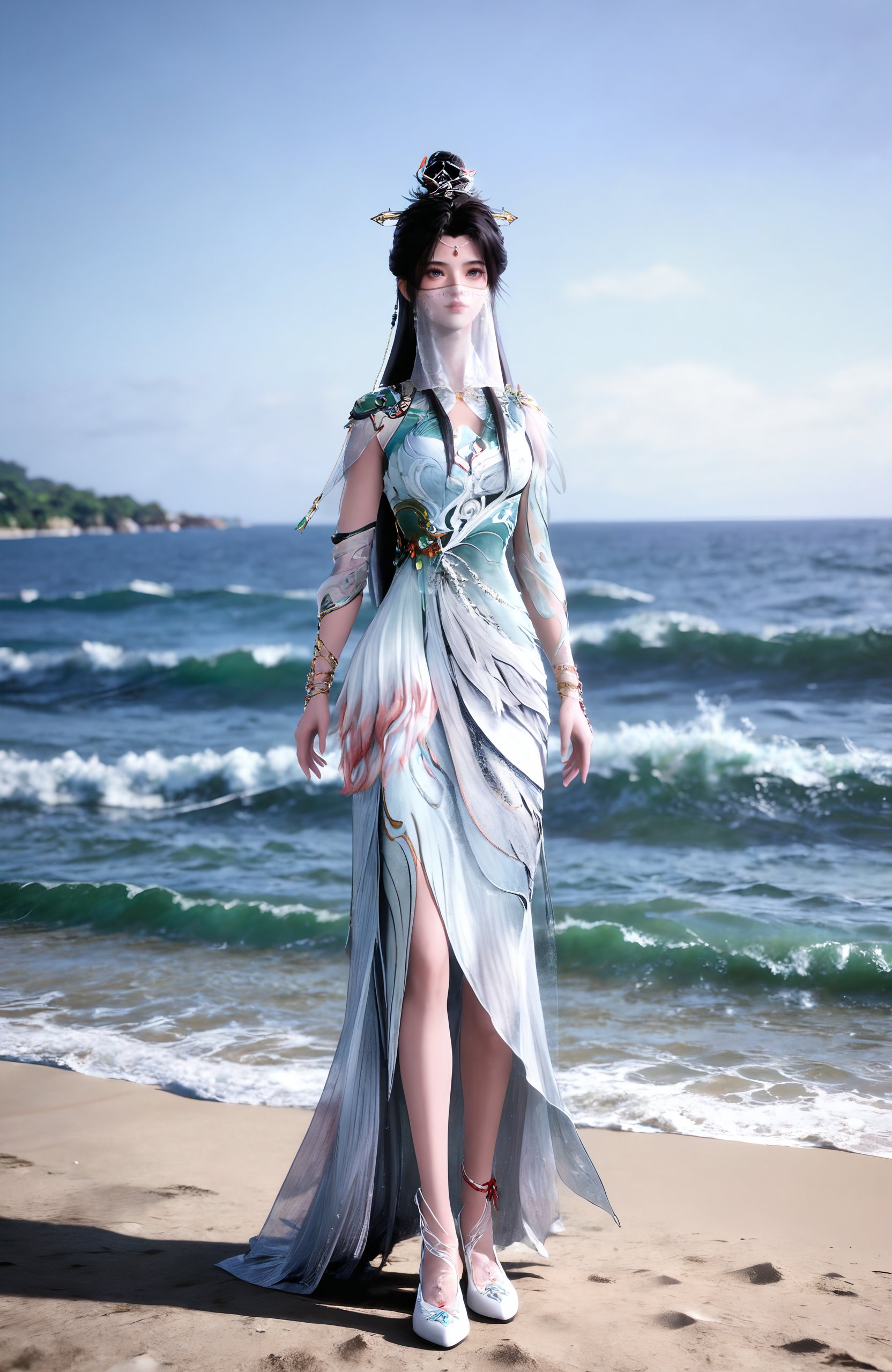 1girl,  long hair,  black hair by 漫 on Tensor.Art