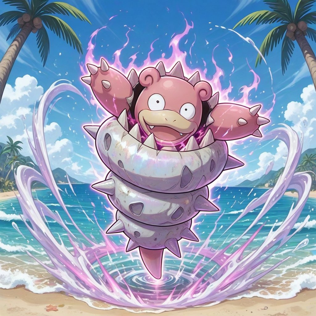 1other,  looking at viewer,  Mega_Slowbro \(Pokemon\) by スライムナイト on Tensor.Art