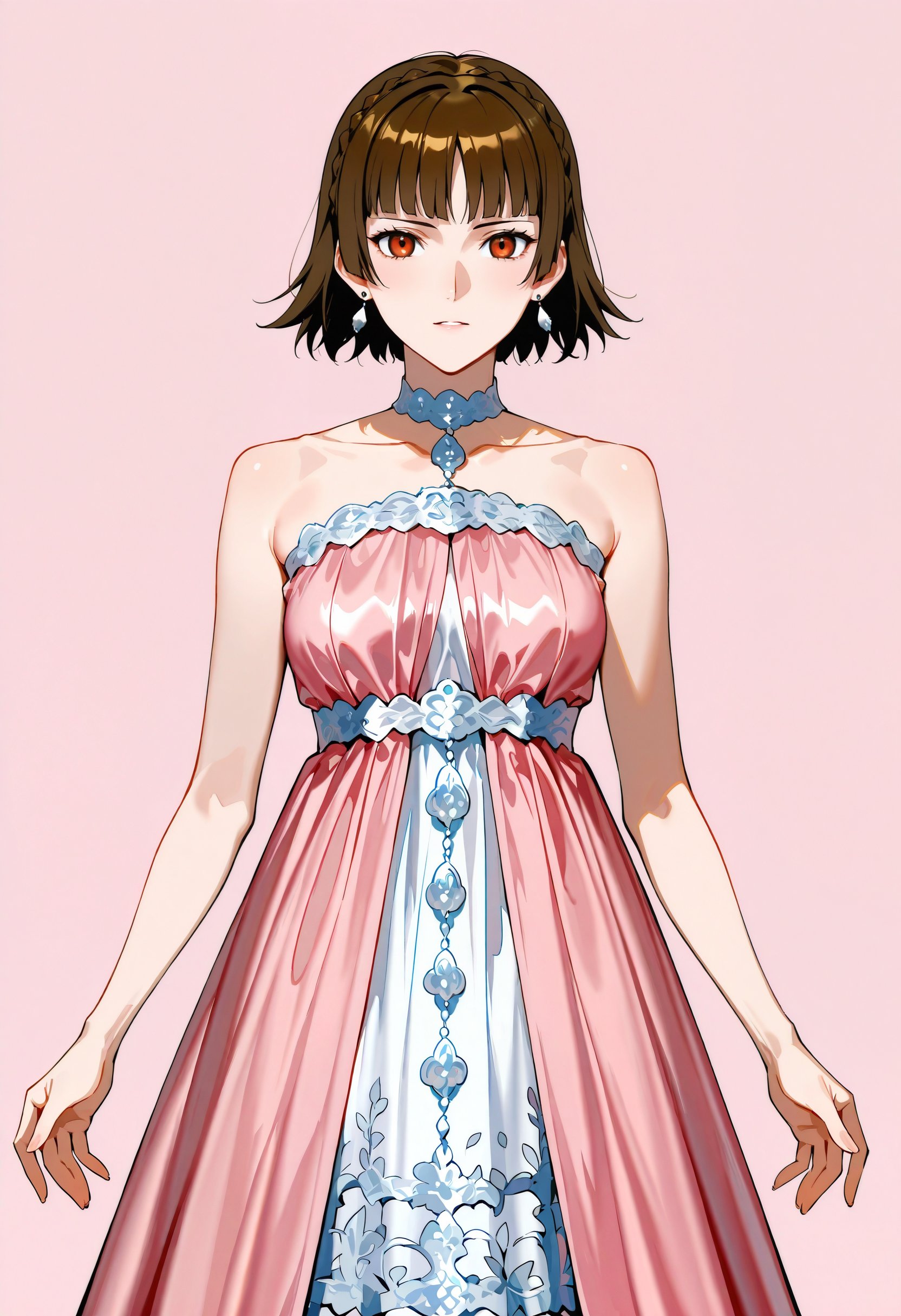 solo,  1girl,  pink dress by miaomiao on Tensor.Art