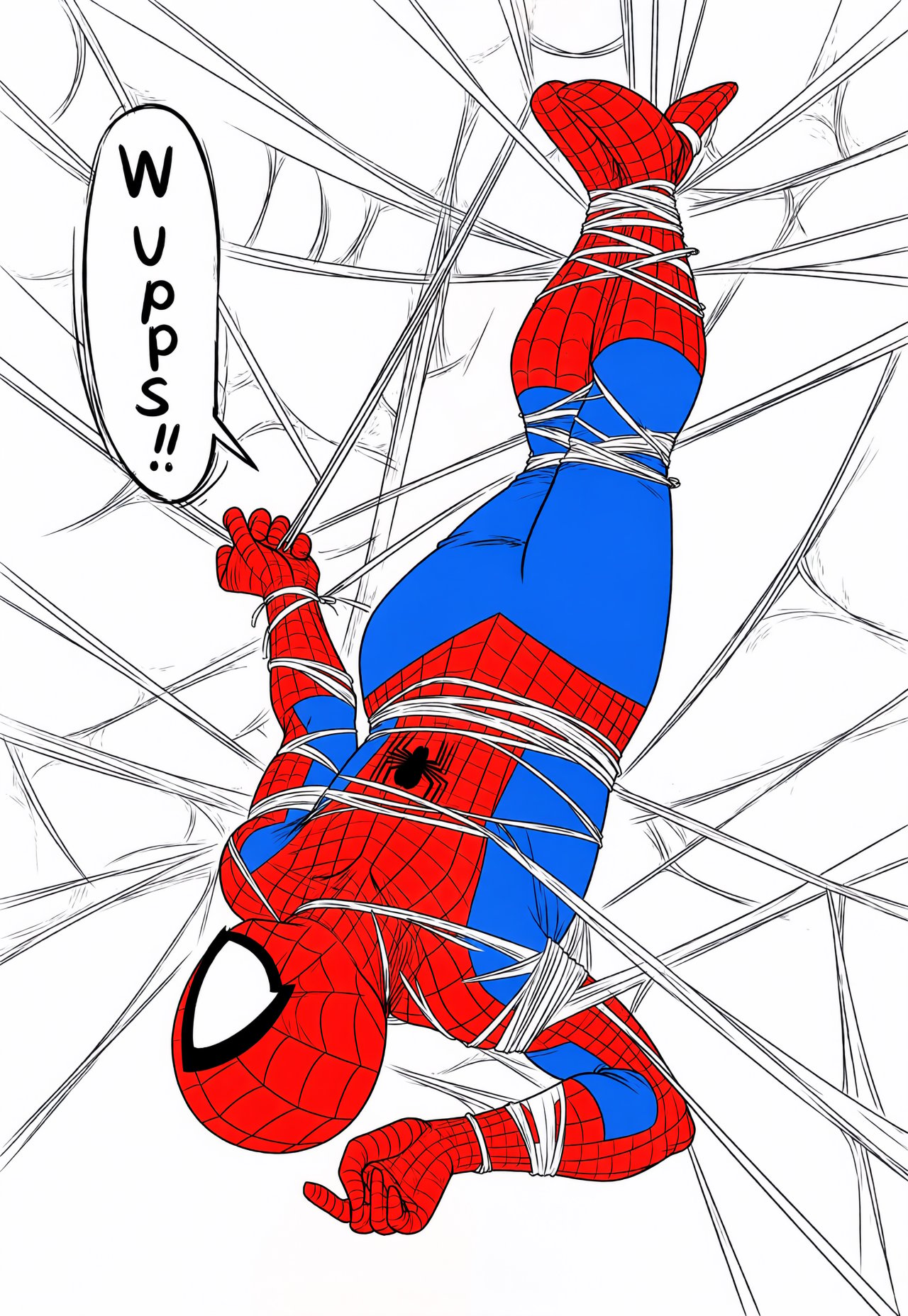 flat color,  spiderman,  silk by interfusor on Tensor.Art