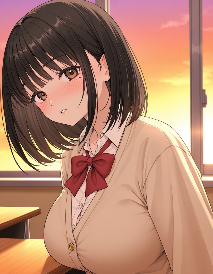 t4k4i_mizuki,  reddish-brown eyes,  bob cut by JustReprint on Tensor.Art