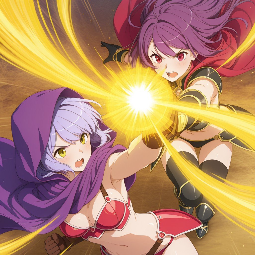 DanmachiStyle,  Battle Sabia Duo2girls,  duo by Wizardludas on Tensor.Art