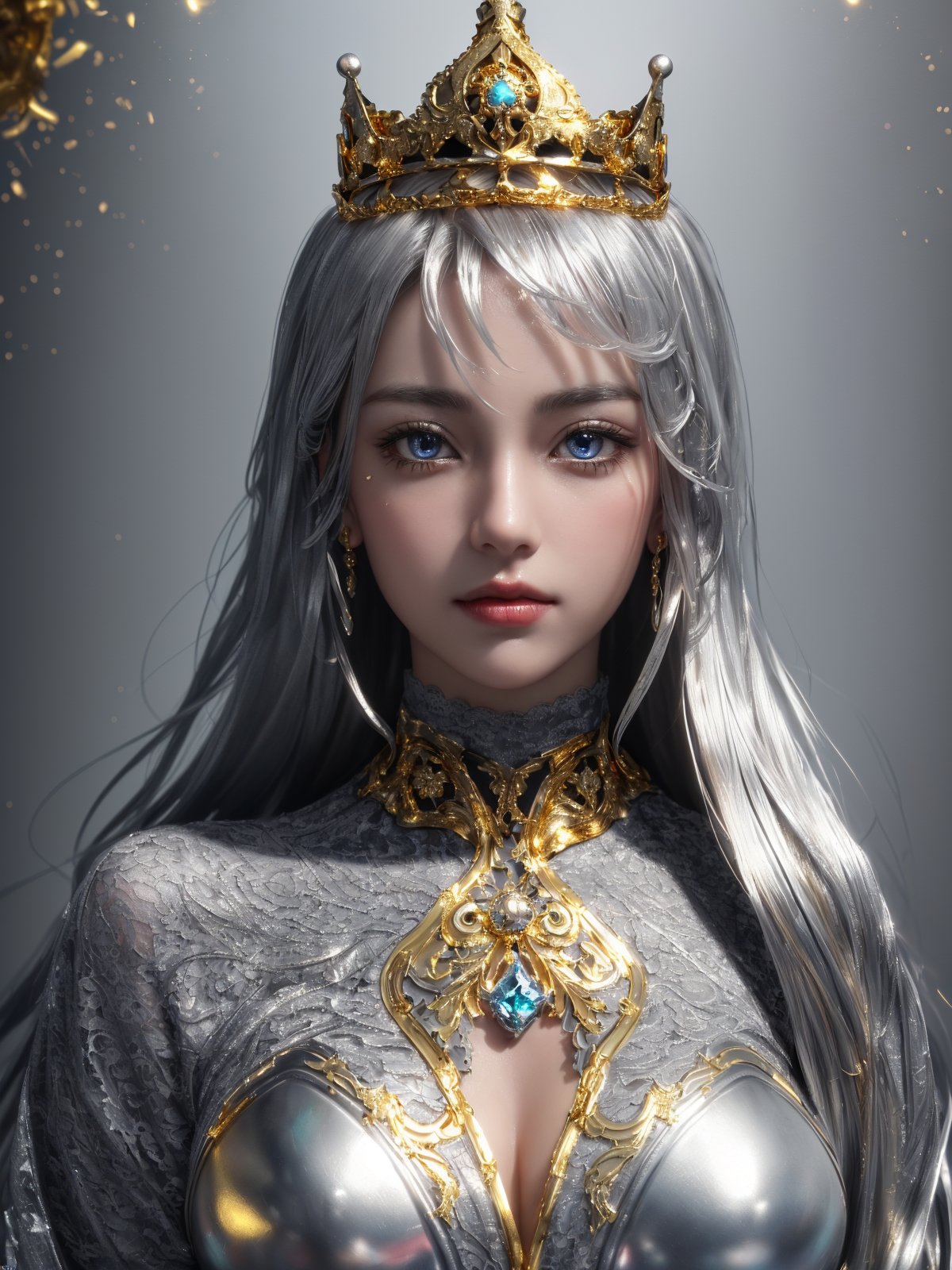 masterpiece, best quality, best quality, Amazing, beautiful detailed eyes,((1girl)), finely detailed, Depth of field, extremely detailed CG unity 8k wallpaper, full body,(other Minato aqua), (((a girl wears Clothes with a silver texture))),((Extremely gorgeous metal style)),((Metal crown with ornate stripes)),((((Various metals background)))),Sputtered molten iron,(floating hair),((Hair like melted metal)),(((detailed face))), (((detailed eyes))),(((Clothes made of silver))),(((Clothes with gold lace))),((full body)),((((flowing gold and silver)))),(((((everything flowing and melt))))),(((((flowing iron))))),(((((flowing silver))))),((((lace flowing and melt))))