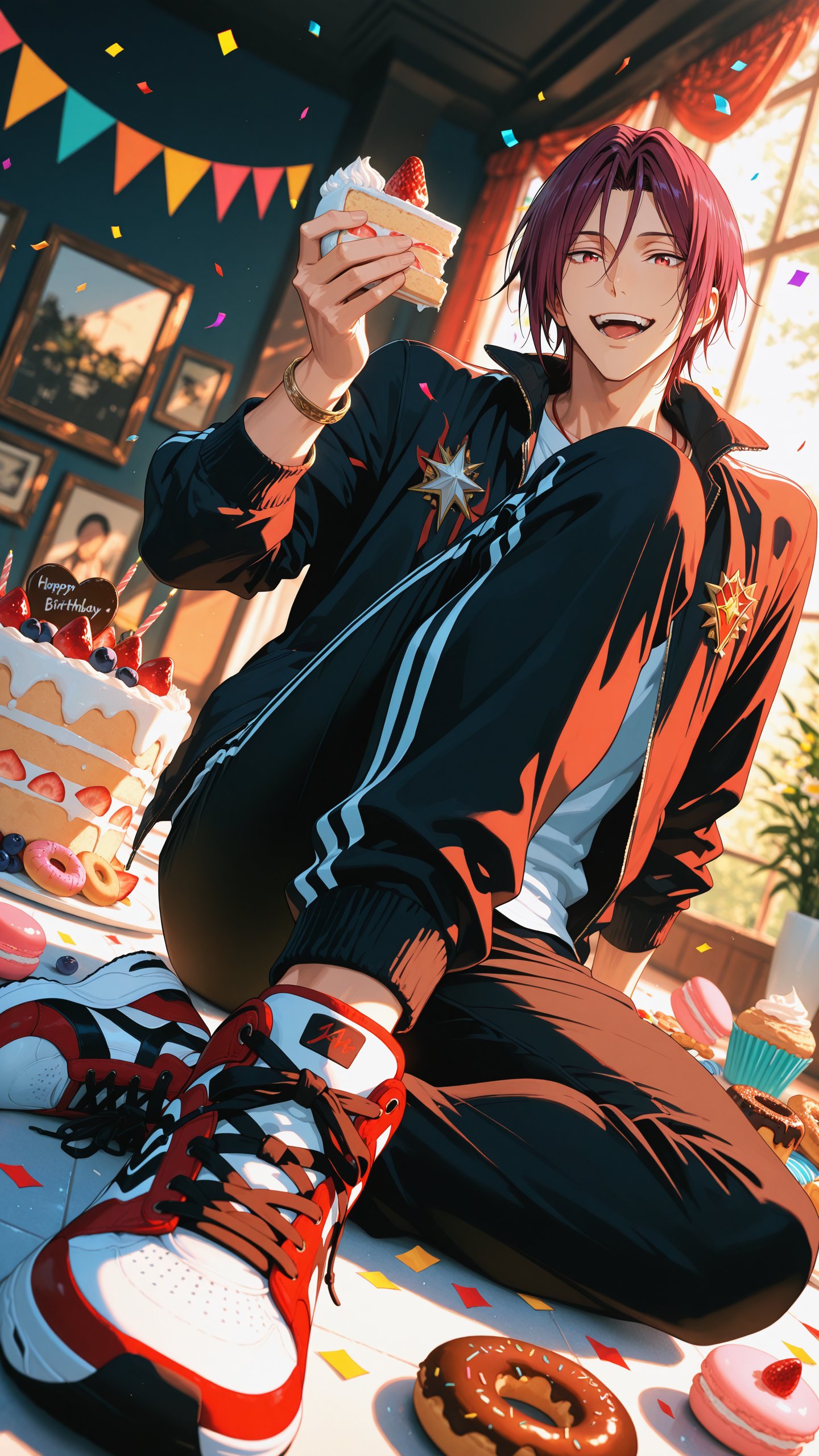 Rin Matsuoka,  expansive and uninhibited man ,  athletic youth male by Min on Tensor.Art
