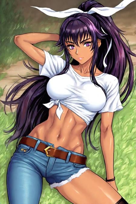 kentaro_miura_style,  1girl,  dark-skinned female by user_680967095118289292 on Tensor.Art