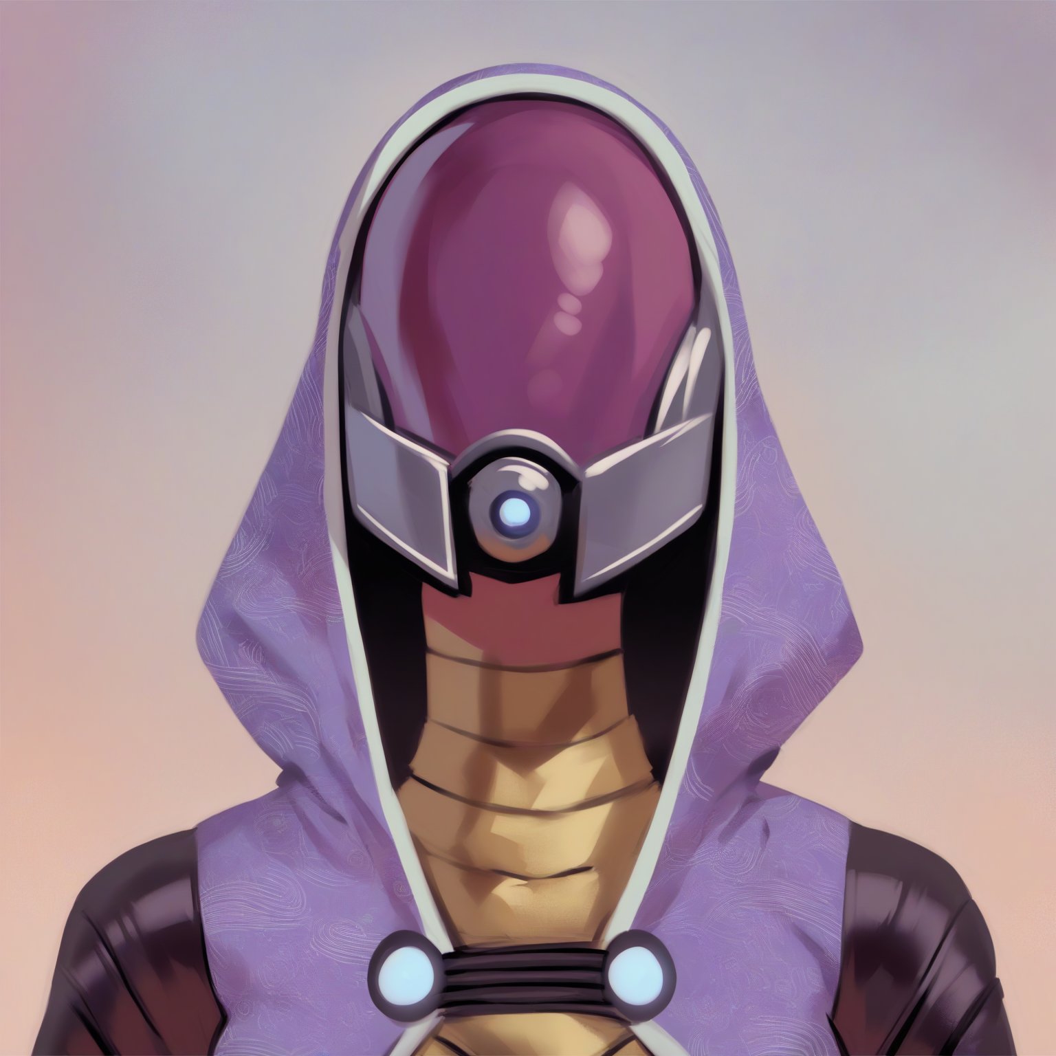 score_9, score_8_up, score_7_up, score_6_up, score_5_up, score_4_up, source_furry, (by shq:1), tali'zorah, alien, alien humanoid, humanoid, quarian, bodysuit, clothed, clothing, ((upper body, portrait)), headshot portrait, looking at viewer, covered eyes, helmet, hood  <lora:talizorah_pdxl_:1>