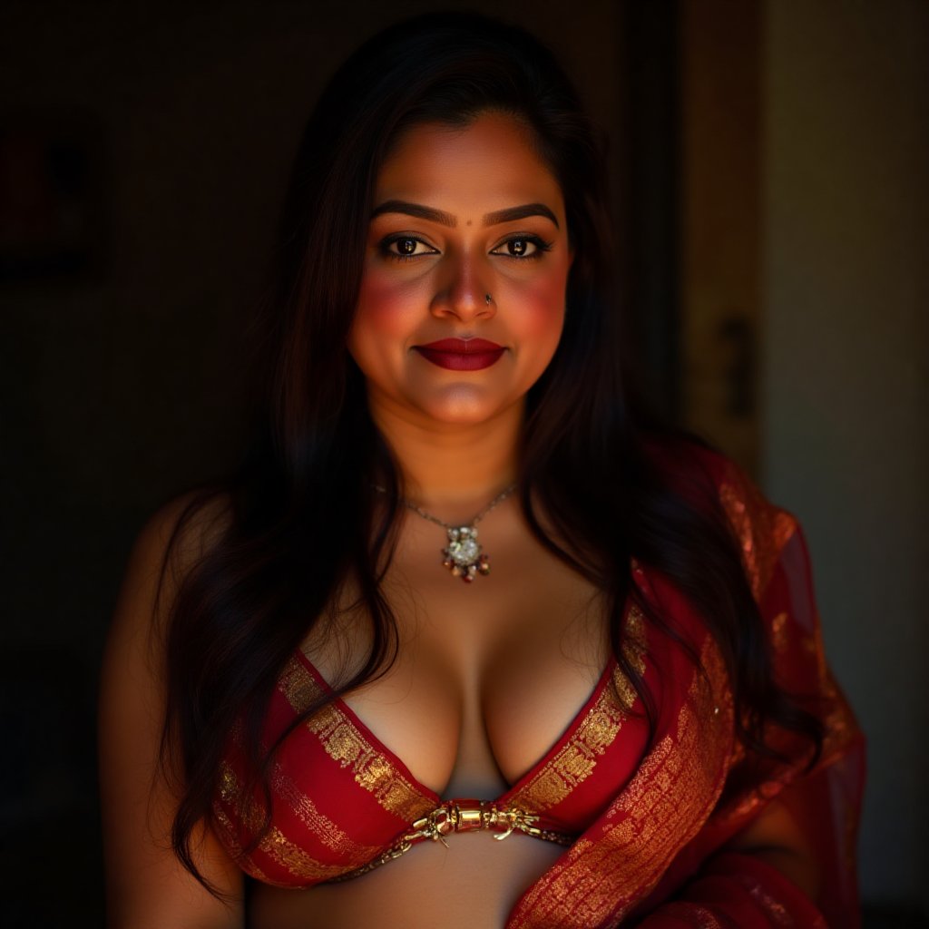 full nude indian woman,  age late 40s,  big breast by user_697976561474829418 on Tensor.Art