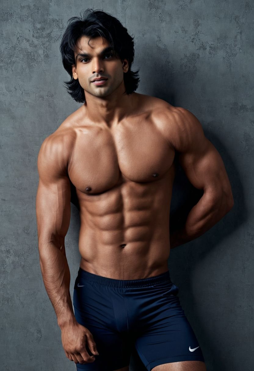 Neeraj Chopra a man ,  big thighs,  handsome by HottiesnHotties on Tensor.Art