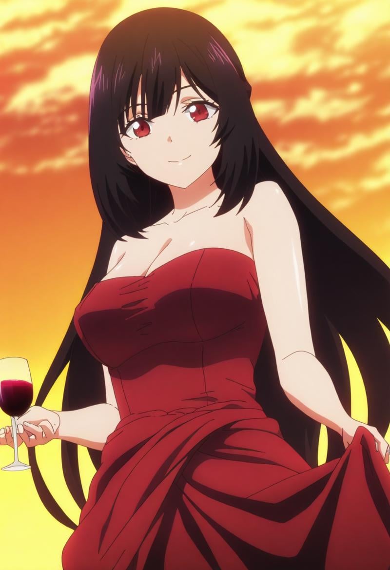sysdeep_karen,  black hair,  red eyes by Ttan on Tensor.Art