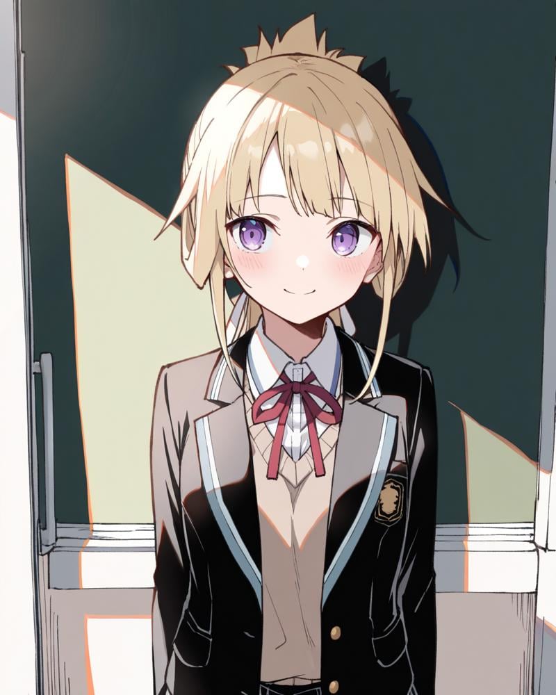 Closed mouth,  smile,  Nogi Wakaba by Ttan on Tensor.Art