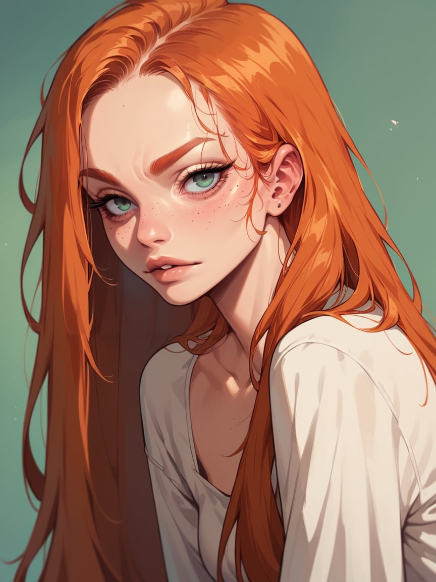 score_9, score_8_up, score_7_up, score_6_up, 1girl, long hair,  <lora:g4n1m3XLP:1> g4n1m3, ginger hair