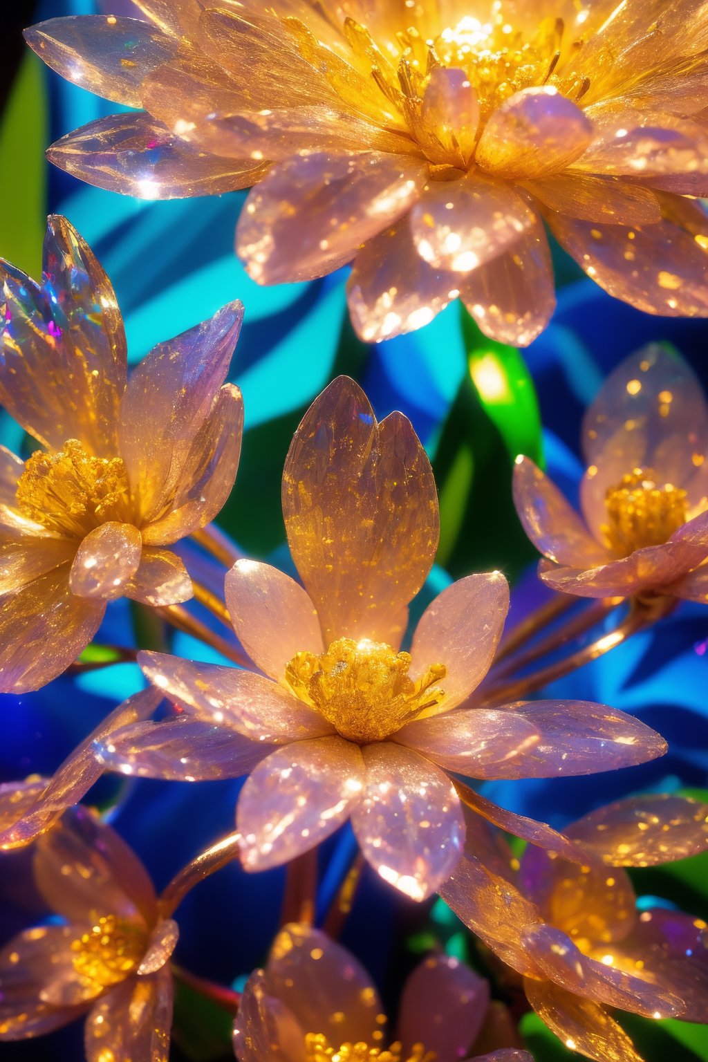 (((photographic, photo, photogenic))), white flower, extremely high quality high detail RAW color photo, crystal flower, intricate crystal patterns, translucent petals, prismatic light refraction, sharp, precise edges, detailed textures, luminous glow, 