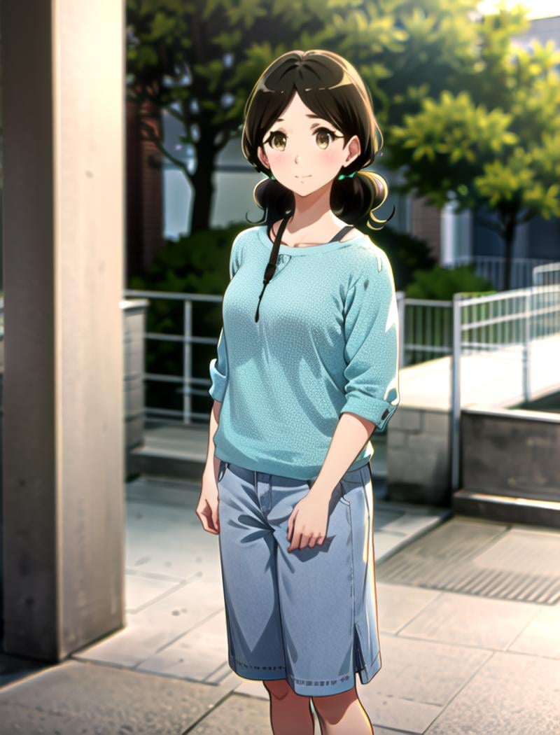 Haruka Ogasawara,  outside,  standing on Tensor.Art