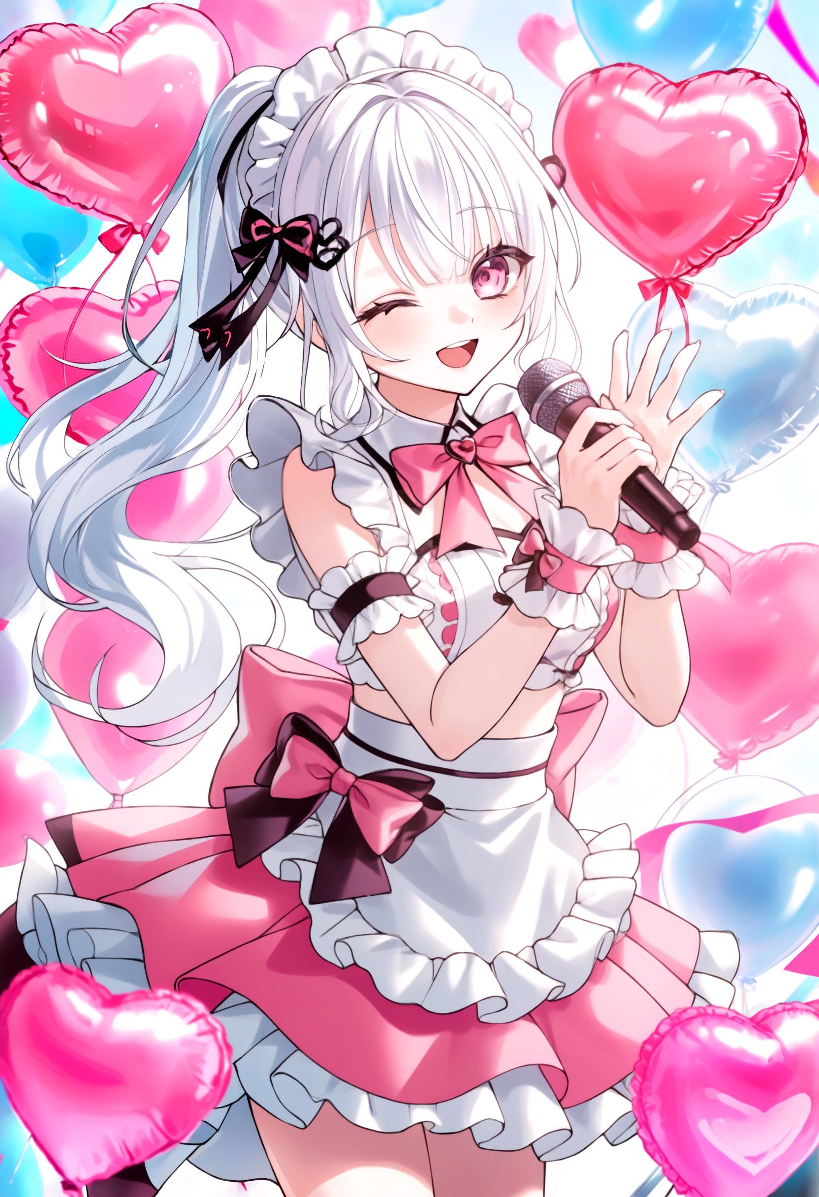 1girl,  microphone,  holding microphone by 二坤年 on Tensor.Art