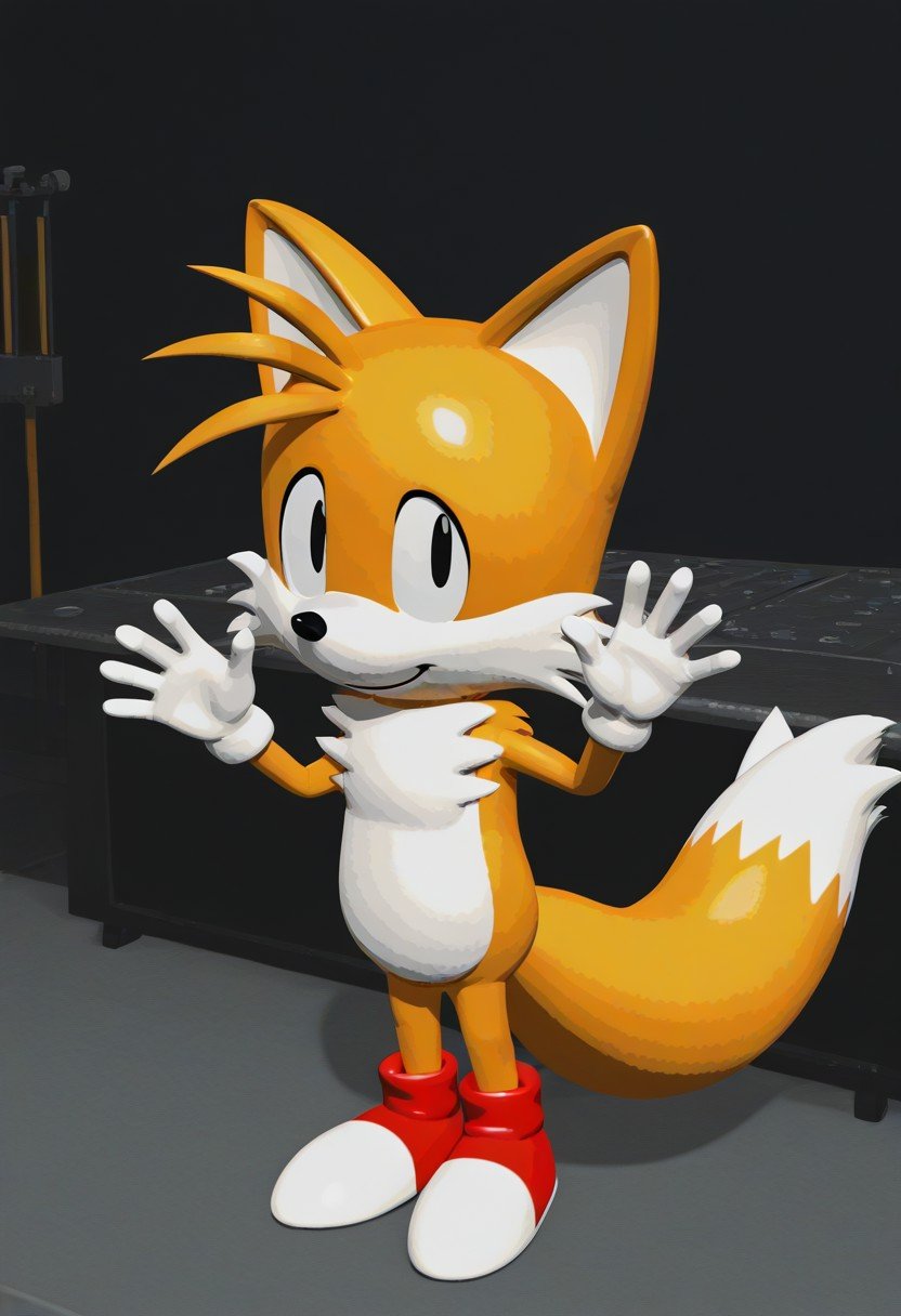 solo male,  Tails the Fox,  orange fur by Sonic X on Tensor.Art