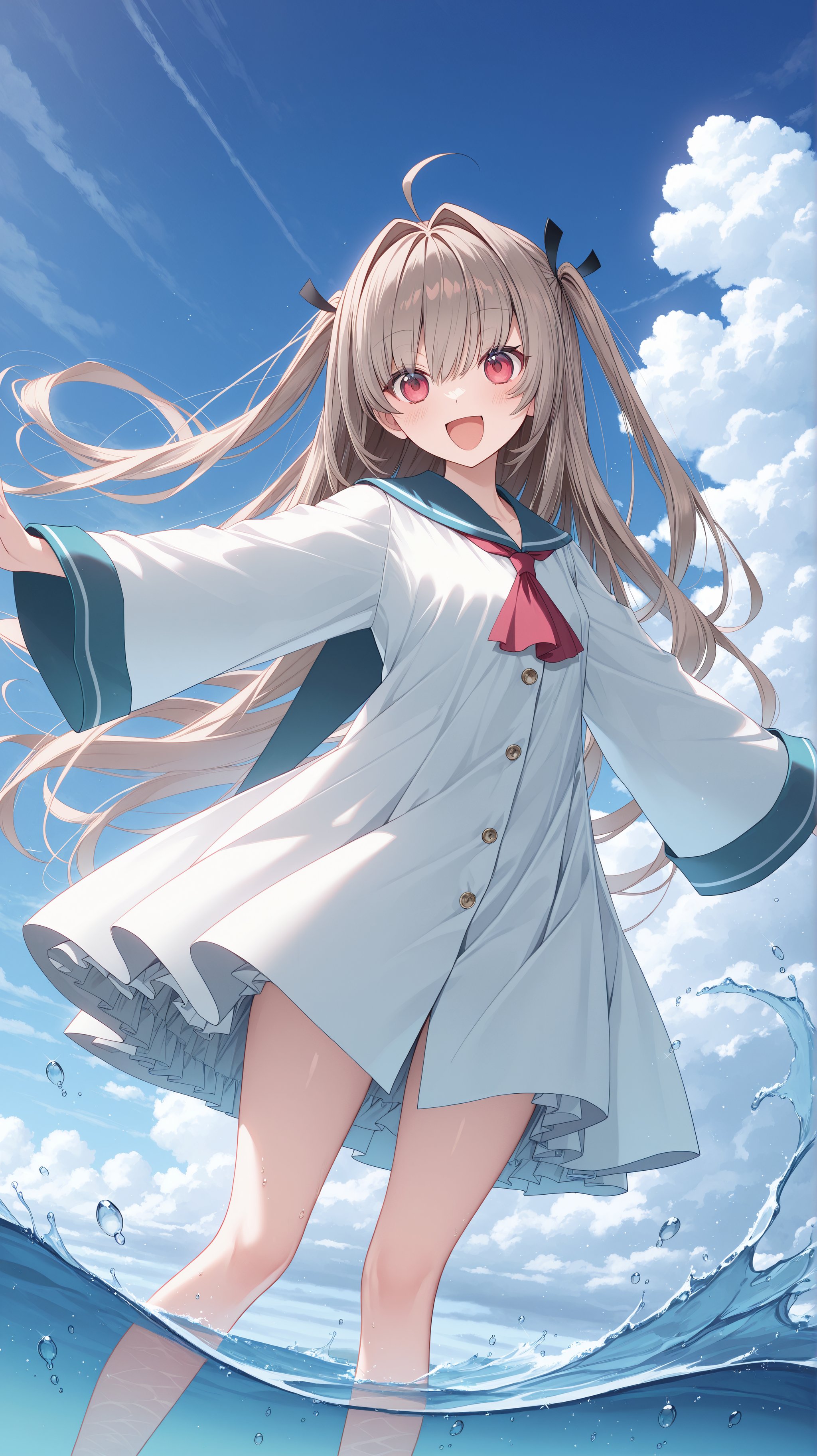 1girl,  :d,  ahoge by Pio on Tensor.Art