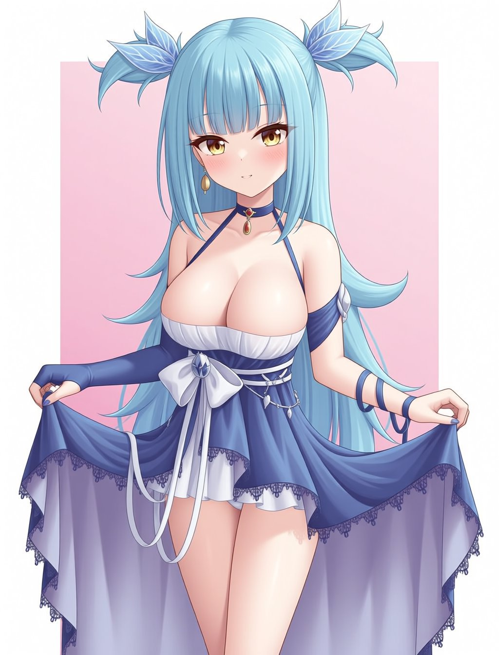 1girl,  neptune \(azur lane\),  evening gown by miaomiao on Tensor.Art
