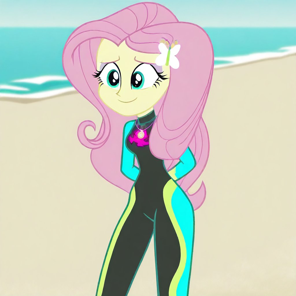 fluttershy_swimsuit,  Equestria Girls,  Fluttershy by tupirish on Tensor.Art